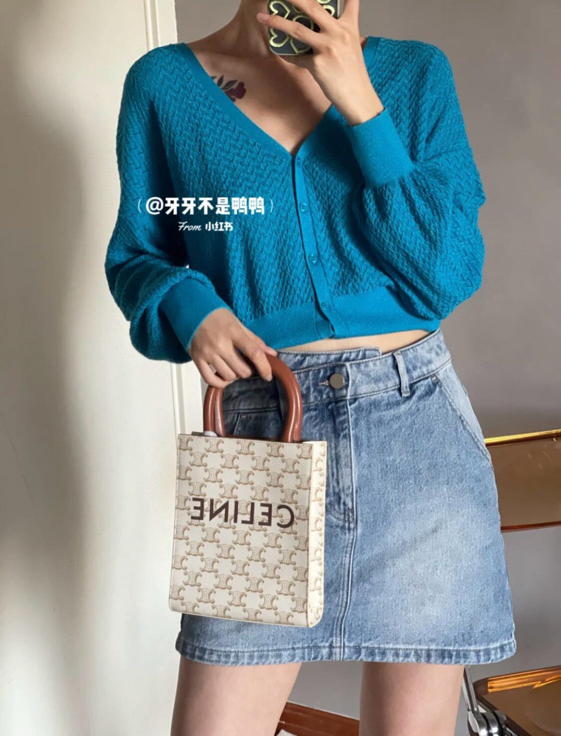 Celine 凱旋門老花mini tote 托特包 17cm