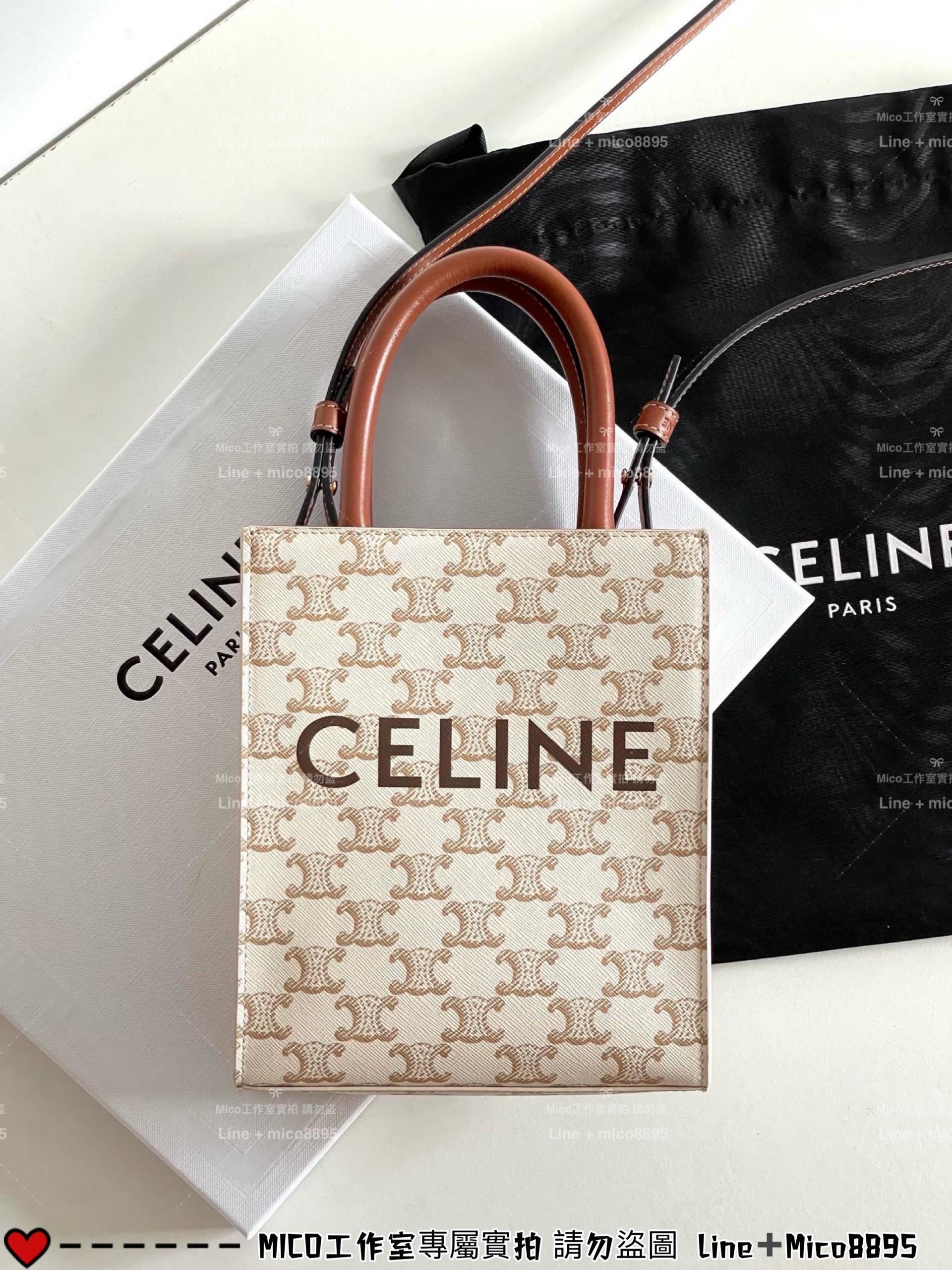 Celine 凱旋門老花mini tote 托特包 17cm