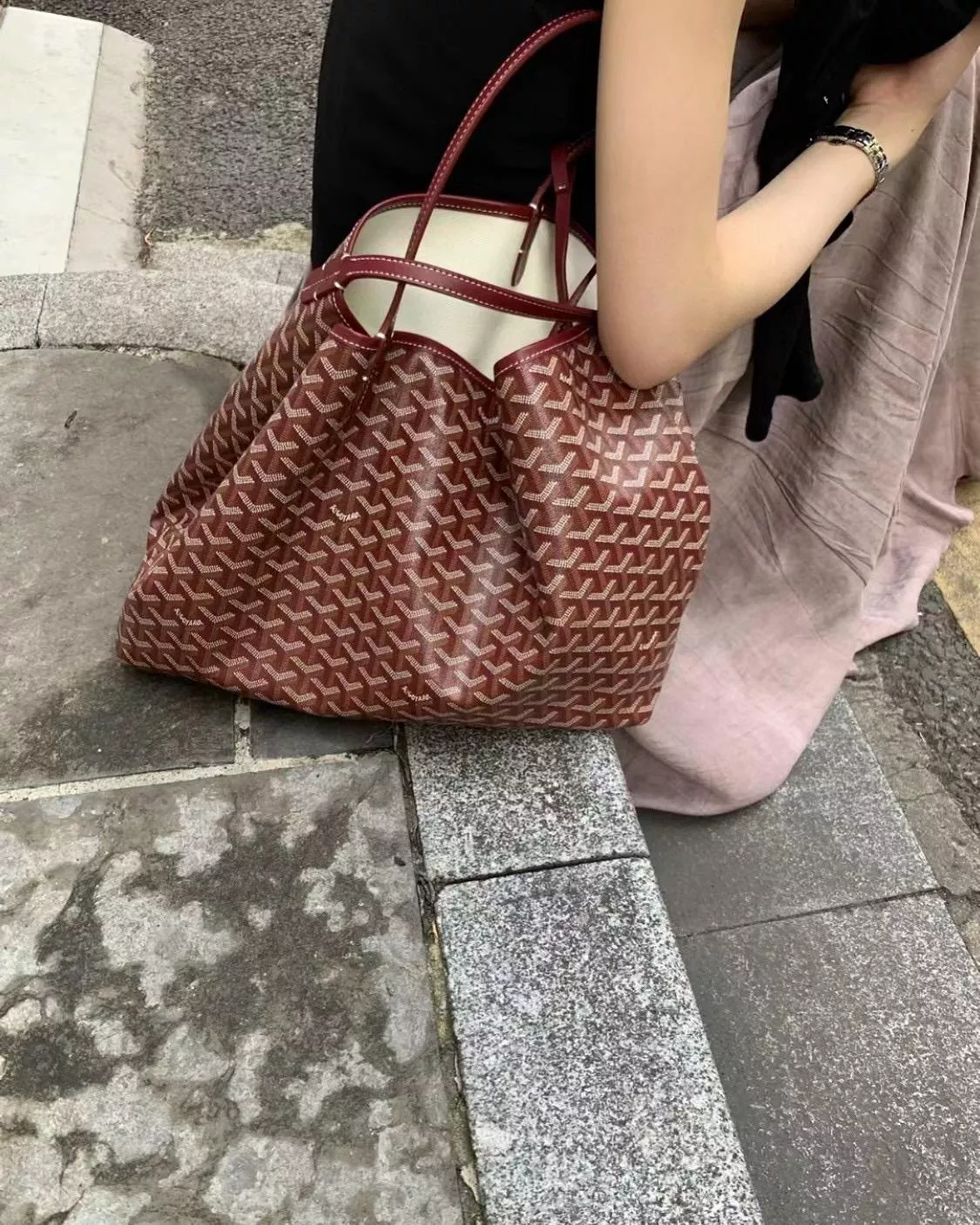 Goyard 經典款 （8色）中號 St. Louis PM防水帆布LOGO購物包 托特包 媽媽包 47cm