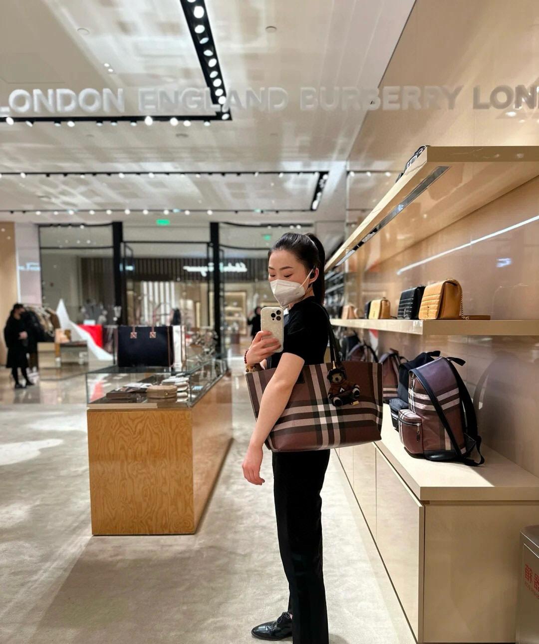 Burberry 深咖啡色TOTE肩背包 托特包 34cm 通勤包  不含吊飾