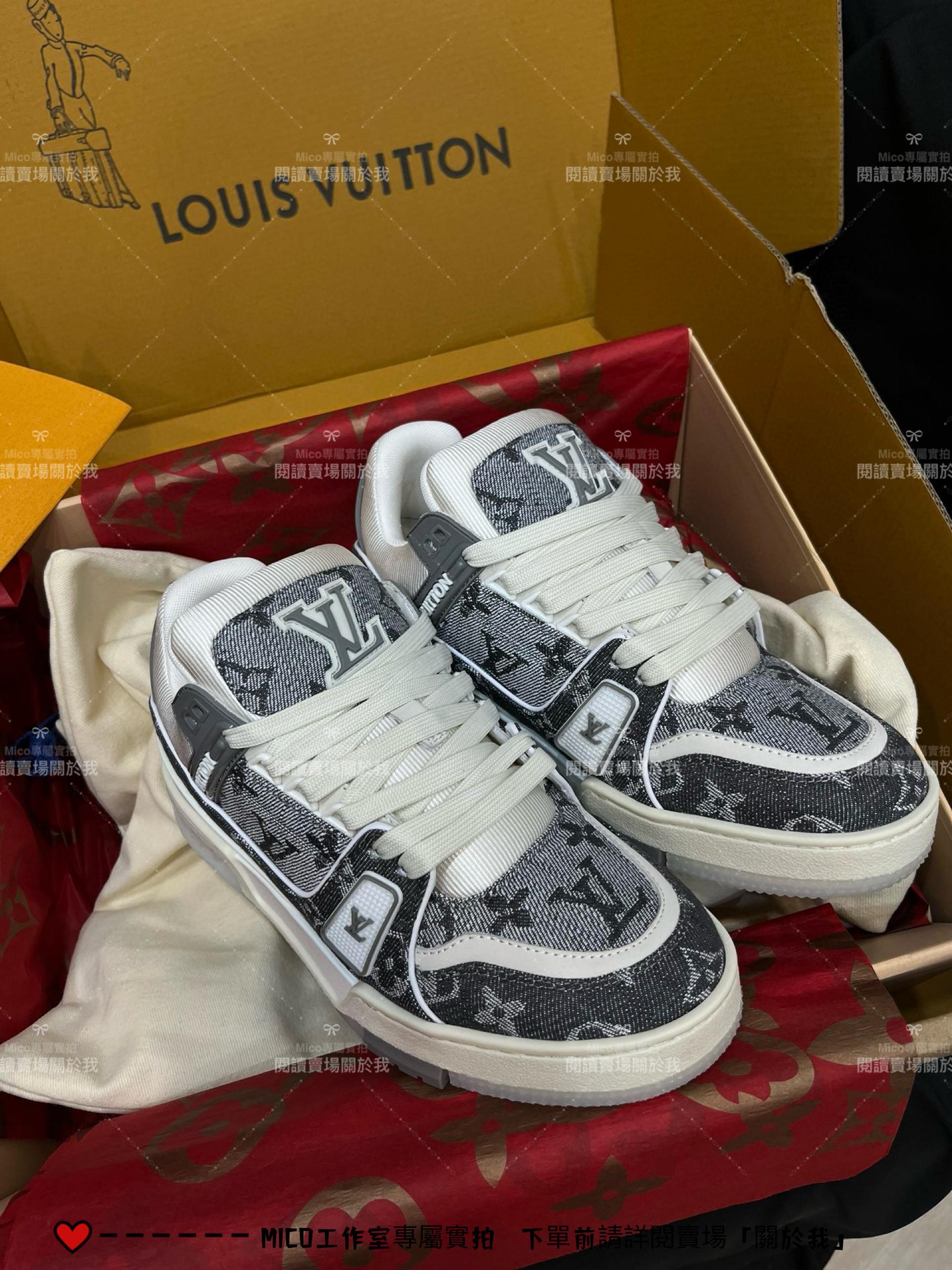 Louis vuitton 牛仔trainer運動鞋 灰牛仔/藍牛仔 休閒鞋 男女同款 35-46