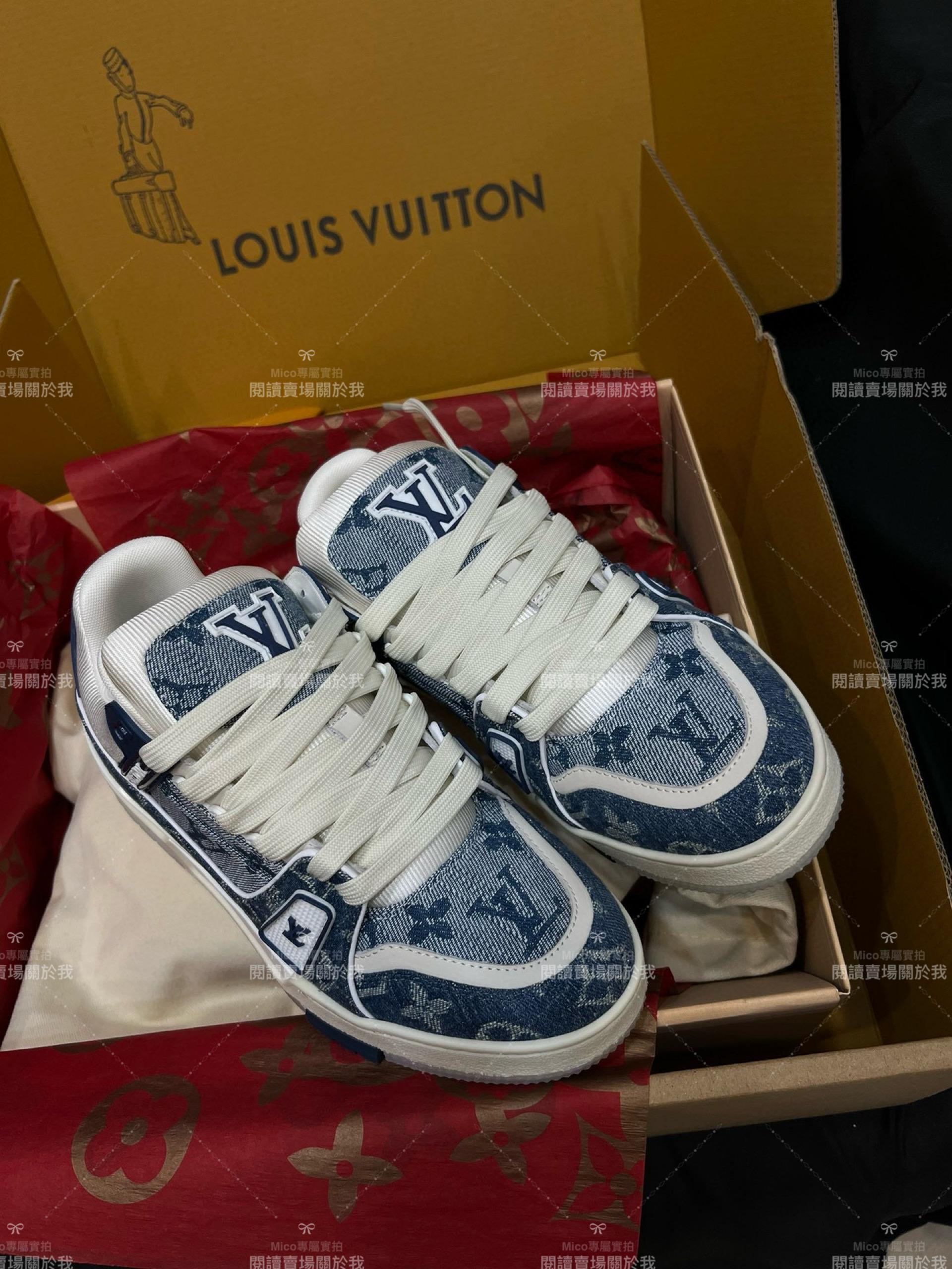 Louis vuitton 牛仔trainer運動鞋 灰牛仔/藍牛仔 休閒鞋 男女同款 35-46