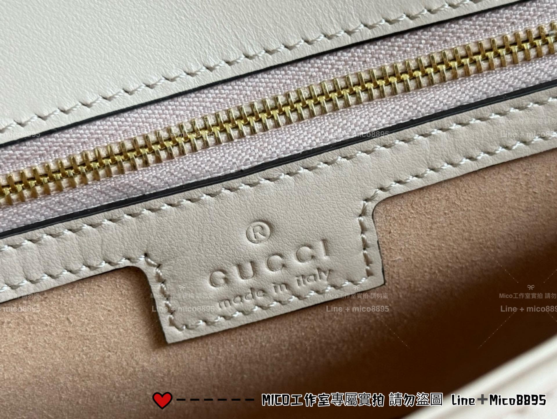 GUCCI Marmont系列 淺金釦鏈條包 淺杏色/26cm