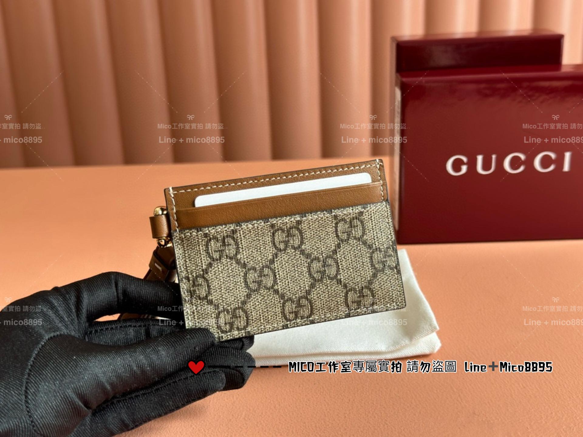 GUCCI Emblem系列 Ophidia 包帶卡片夾 卡包 卡夾