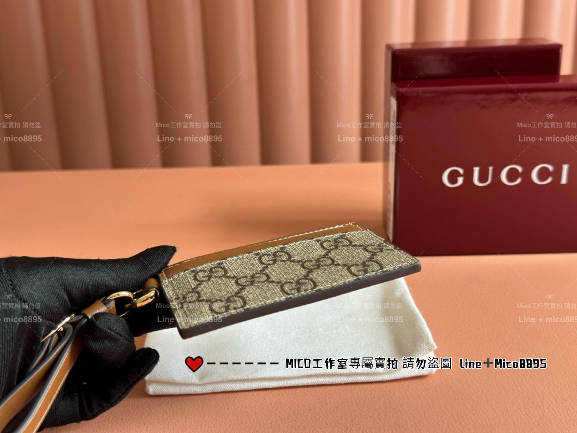 GUCCI Emblem系列 Ophidia 包帶卡片夾 卡包 卡夾