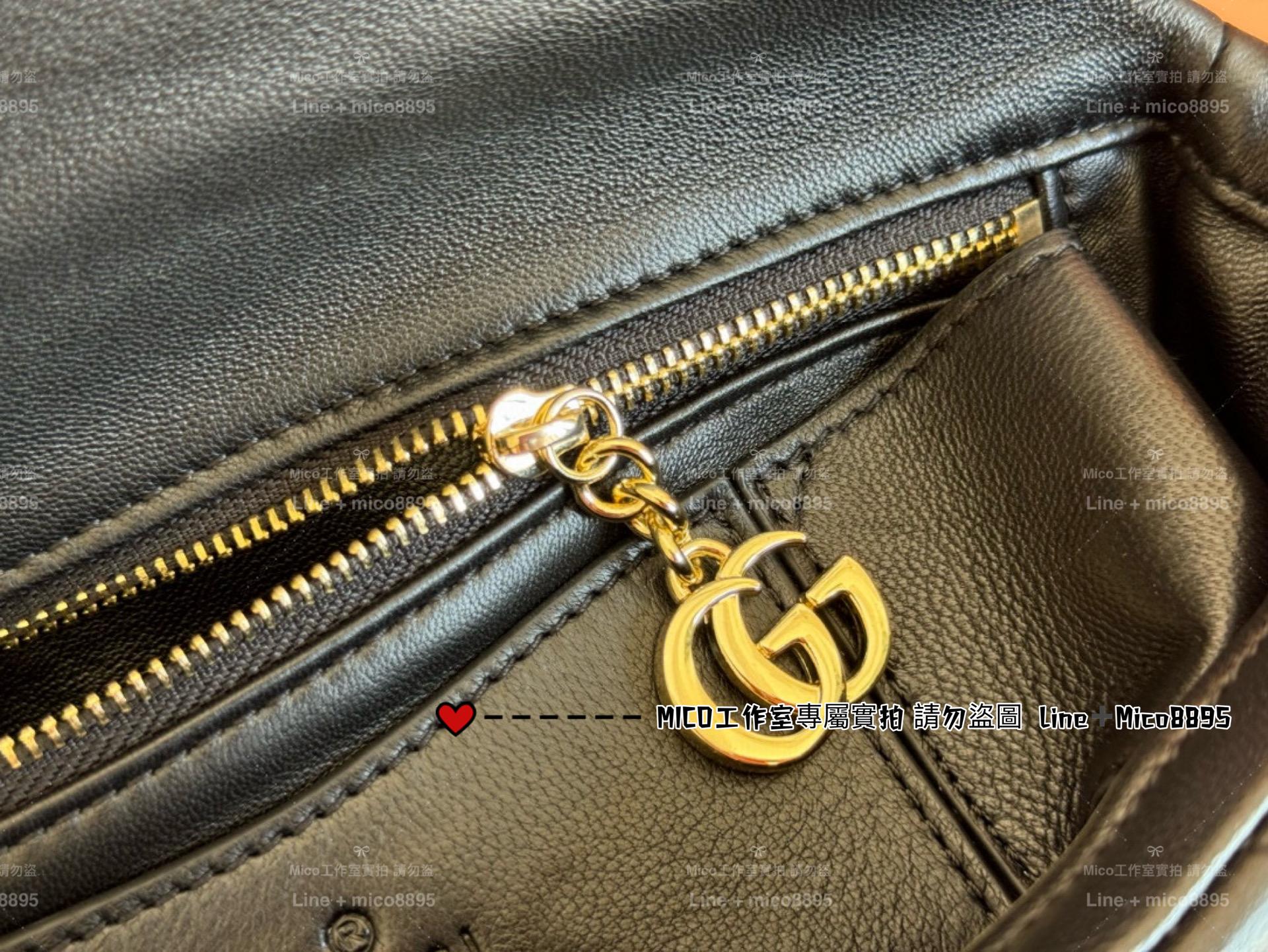 GUCCI 黑色 Milano系列迷你肩背包 壓紋/豎紋/平紋 三個款式 牛皮/真皮 21cm