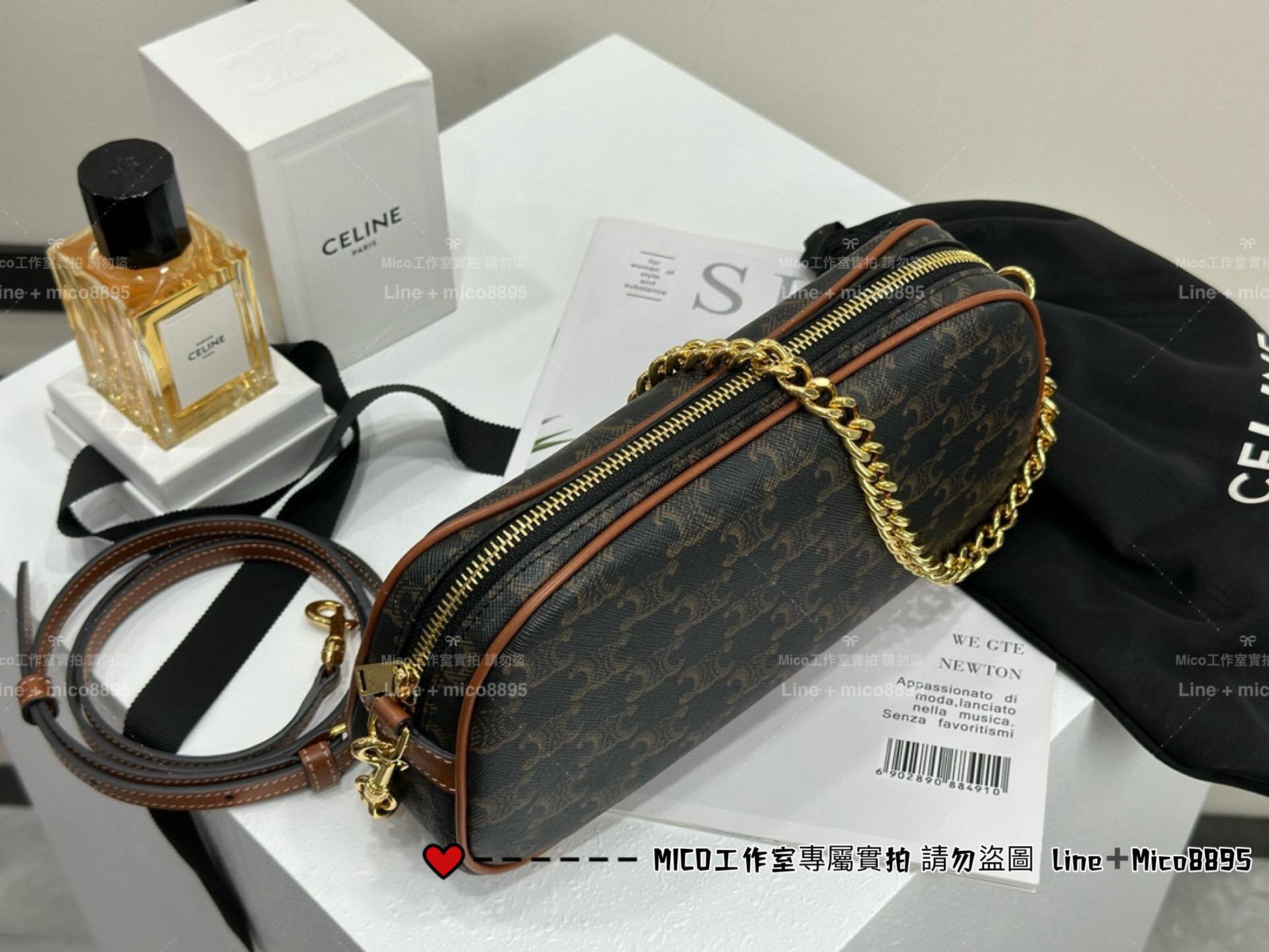 Celine 老花 Multi 標誌印花牛皮革手袋 24cm