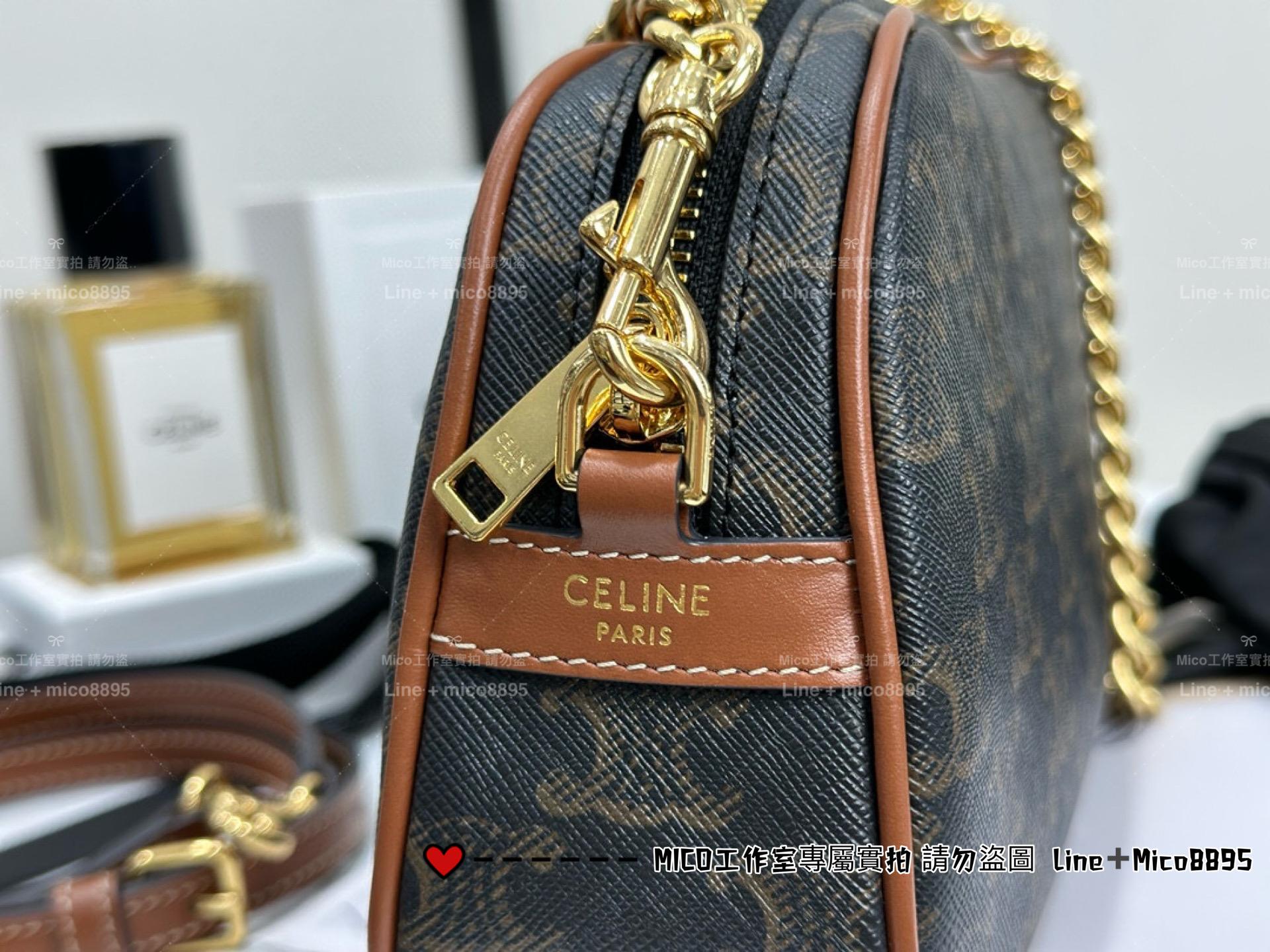 Celine 老花 Multi 標誌印花牛皮革手袋 24cm