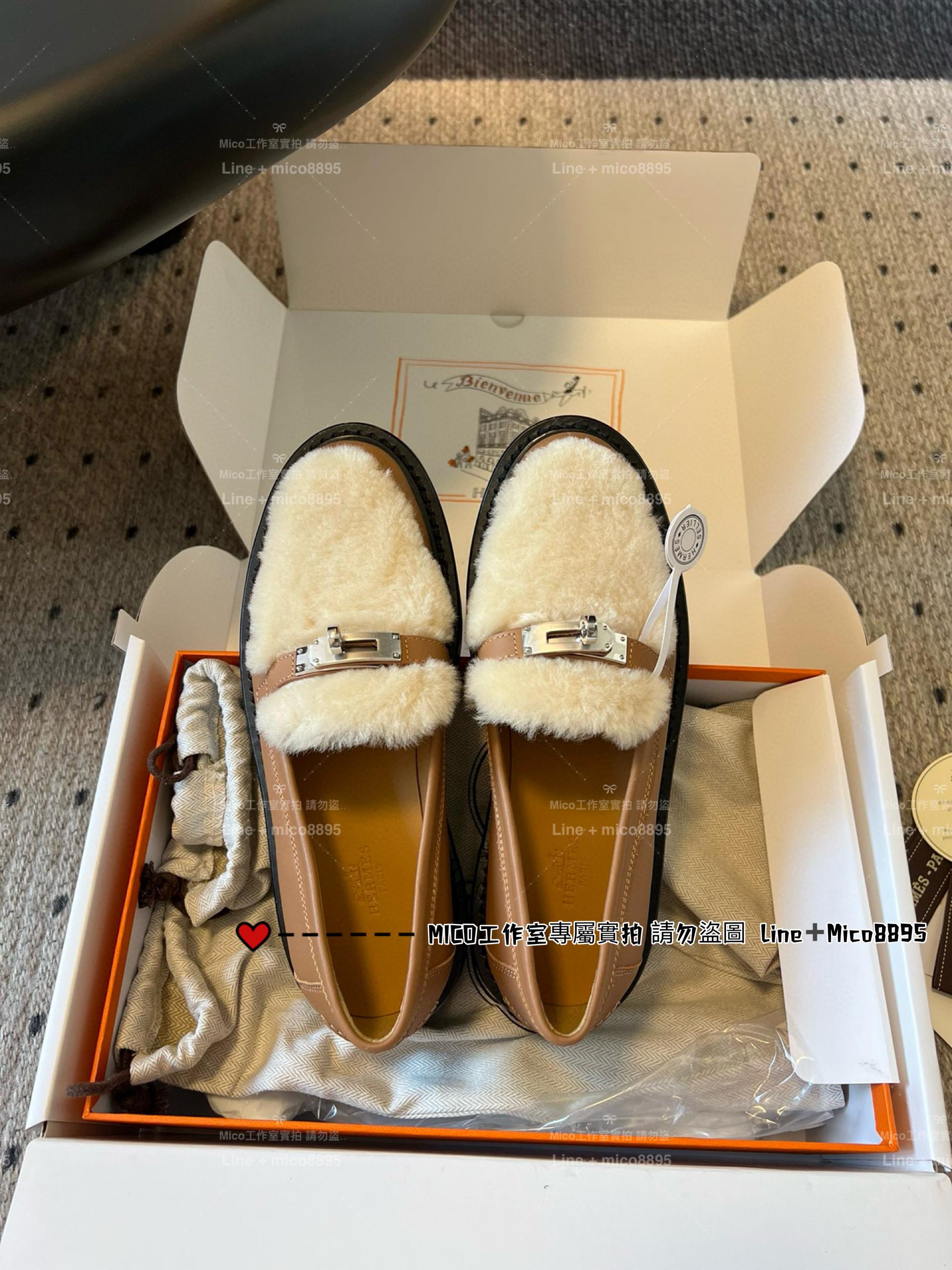 HERMES 24秋冬 愛馬仕爆款厚底樂福鞋 黑色/棕色 35-40