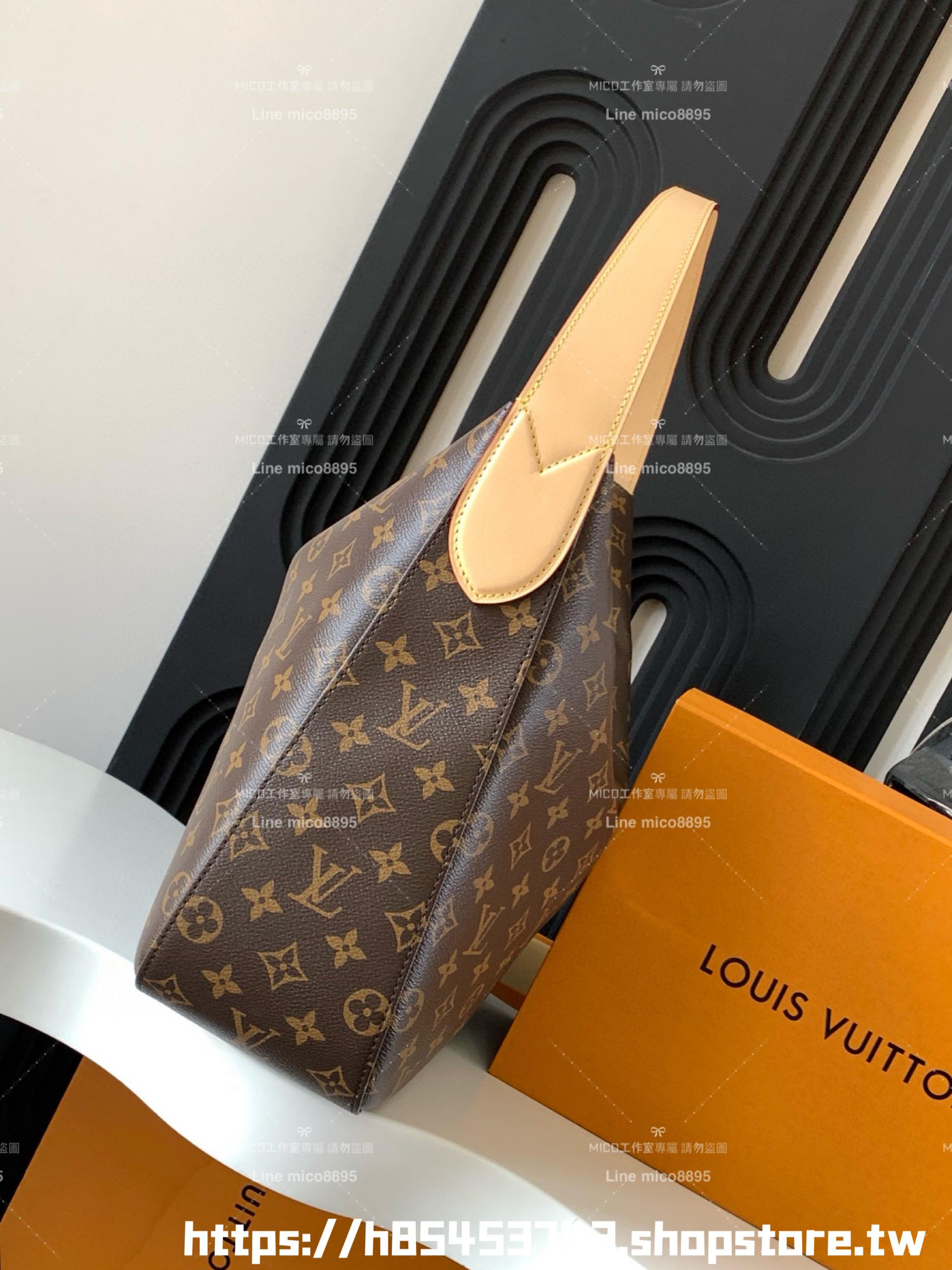 Lv Slouchy MM 新款老花鎖頭腋下包/肩背包 M12098