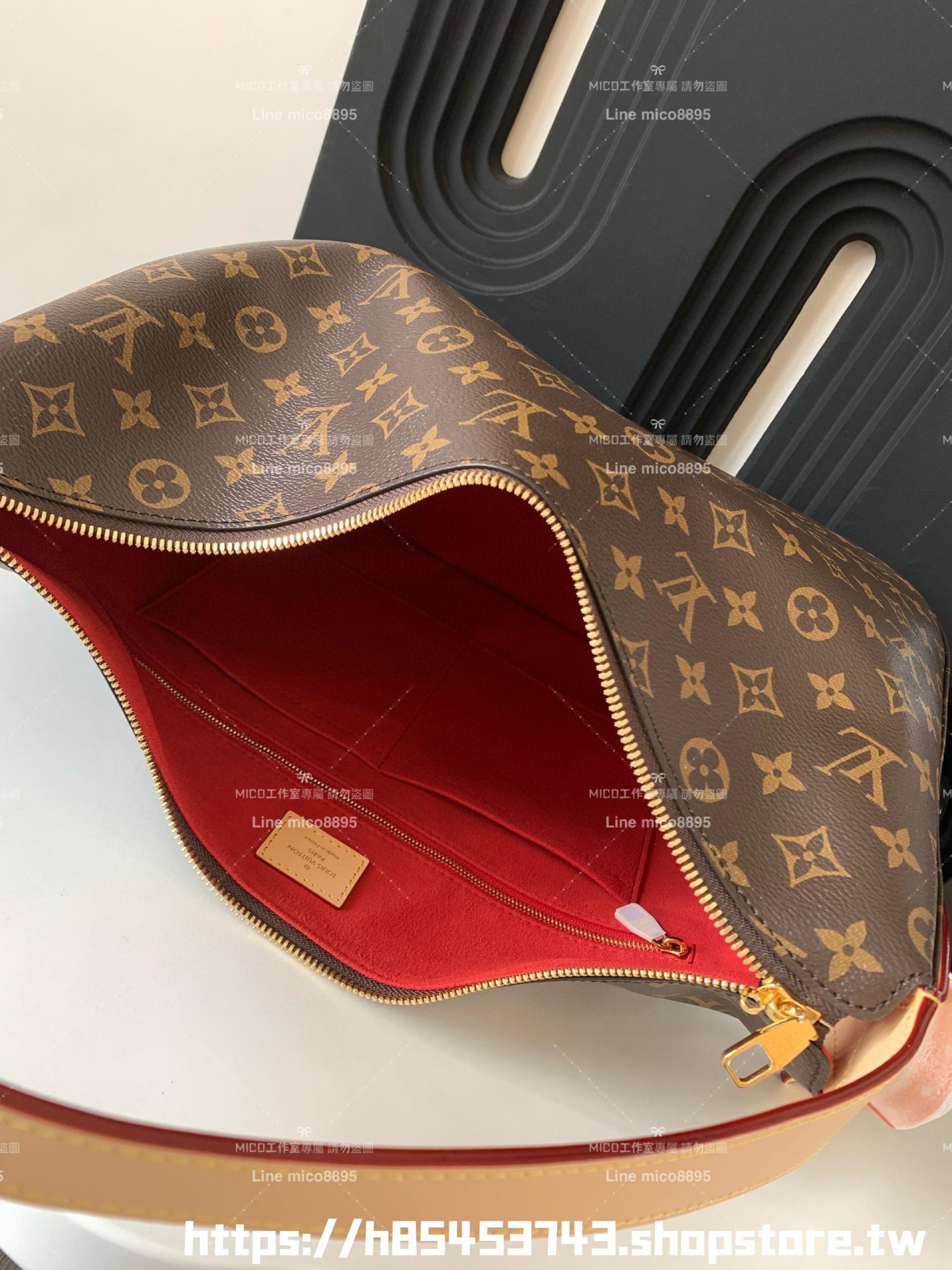 Lv Slouchy MM 新款老花鎖頭腋下包/肩背包 M12098