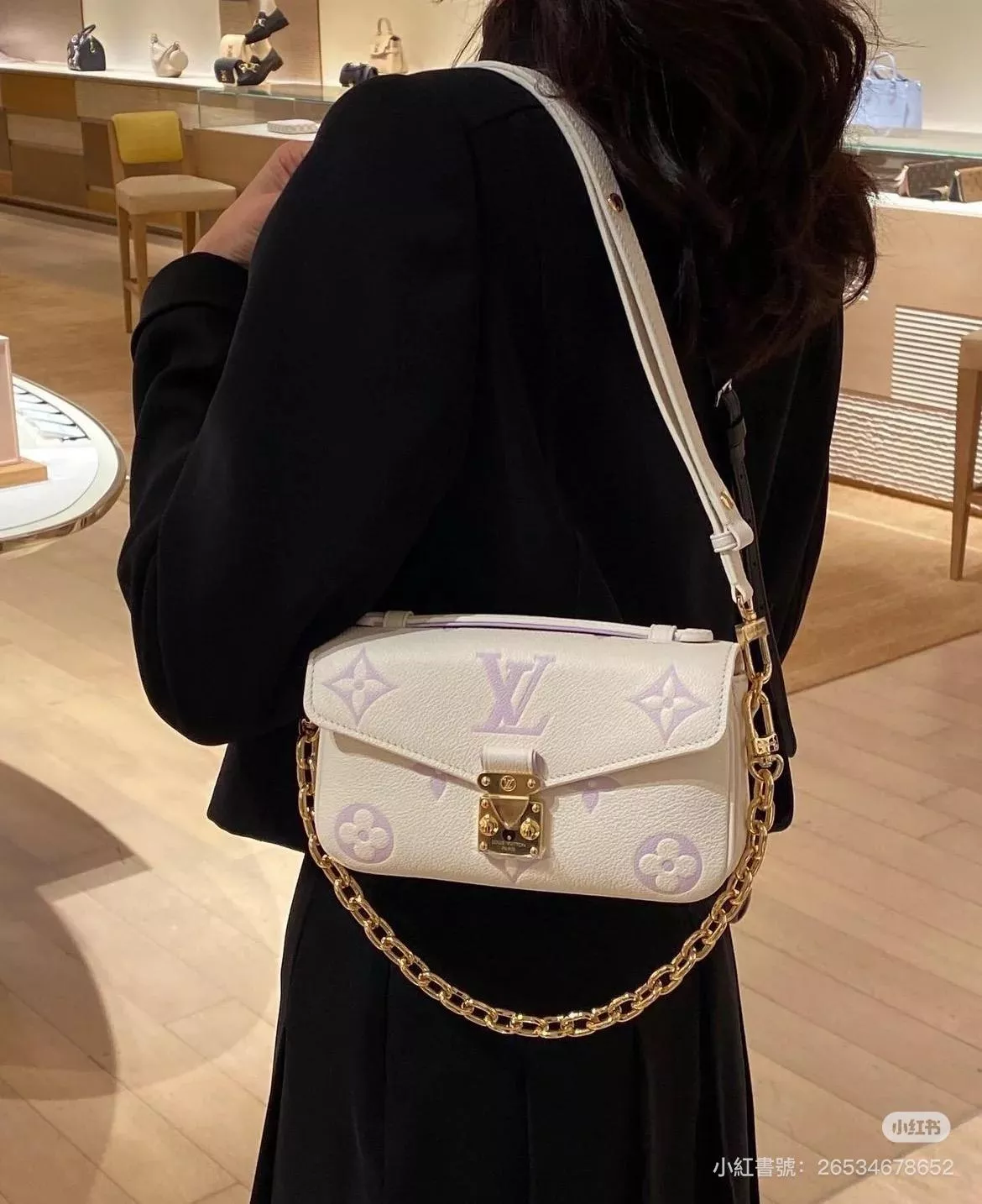 LV POCHETTE MÉTIS EAST WEST 手袋  M23940 冰白紫 橫款郵差包