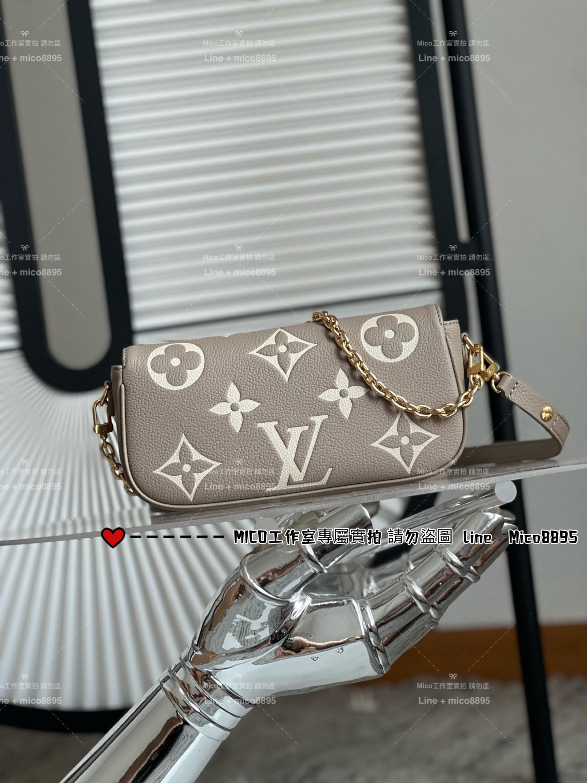 LV 絲印款/大象灰 Wallet On Chain Ivy手袋 M82211 可斜挎/肩背 23.5cm