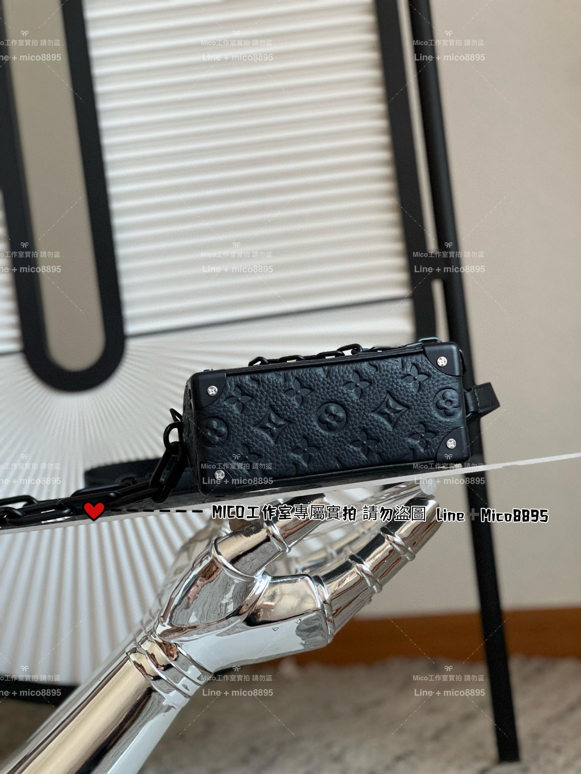 LV 男女同款 MINI SOFT TRUNK 鏈條包 M55702 軟盒子 斜挎包 18cm