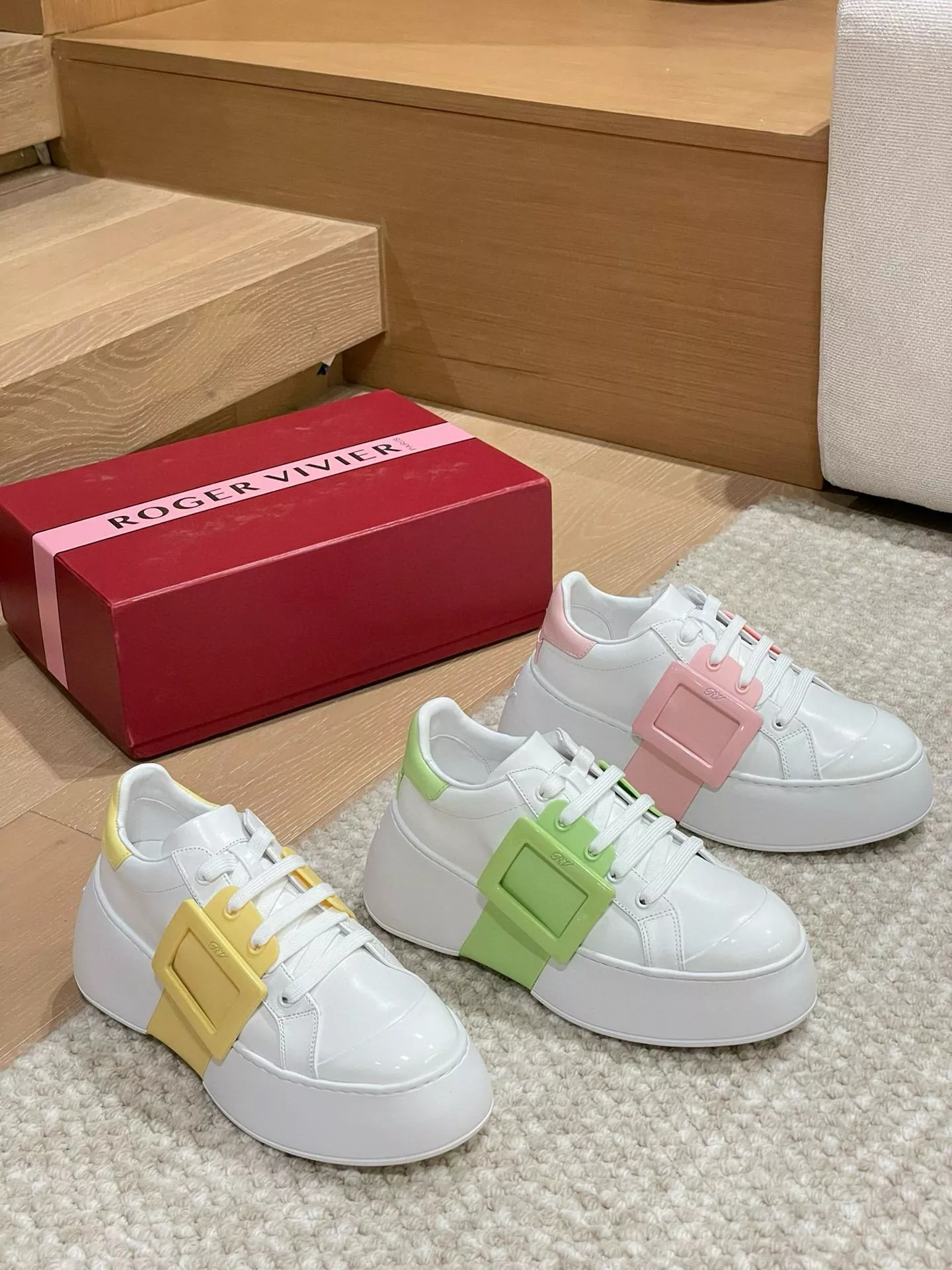 Roger Vivier 馬卡龍系列skate厚底休閒鞋 增高運動鞋 35-40 底厚8cm