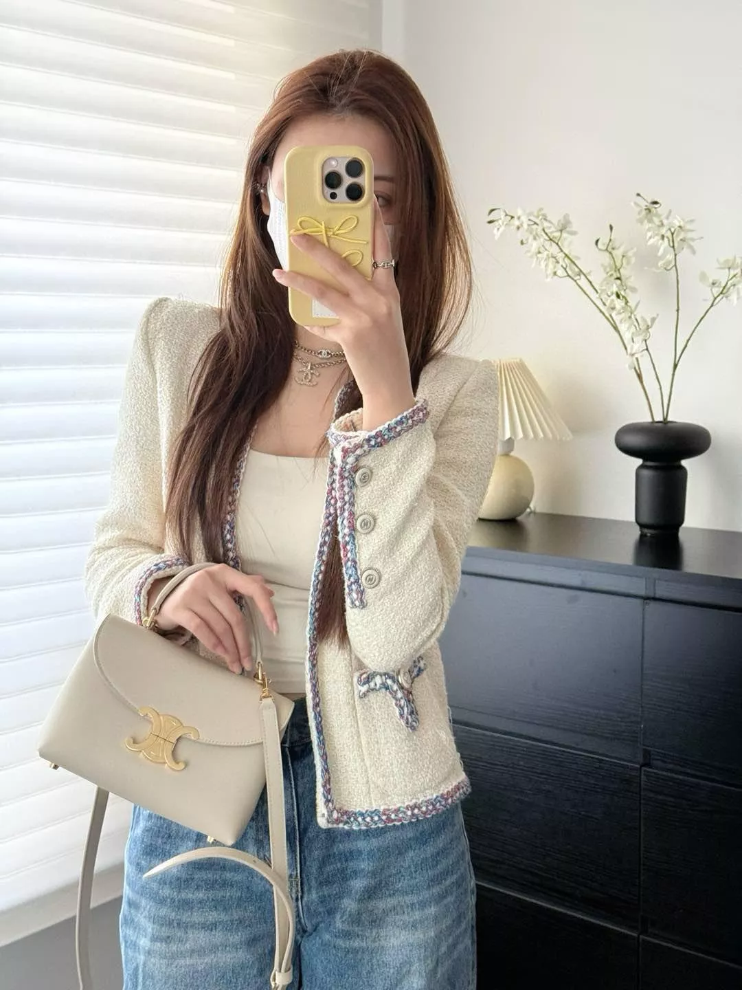 Celine 淺米色 Teen Nino 20.5cm 斜挎包