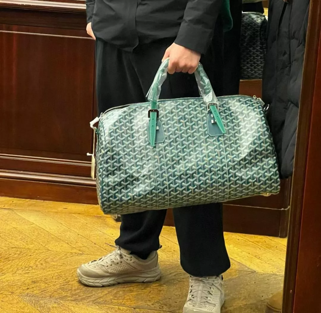 Goyard 綠色輕便款旅行袋/行李袋 Boston 45 Bag 旅行袋