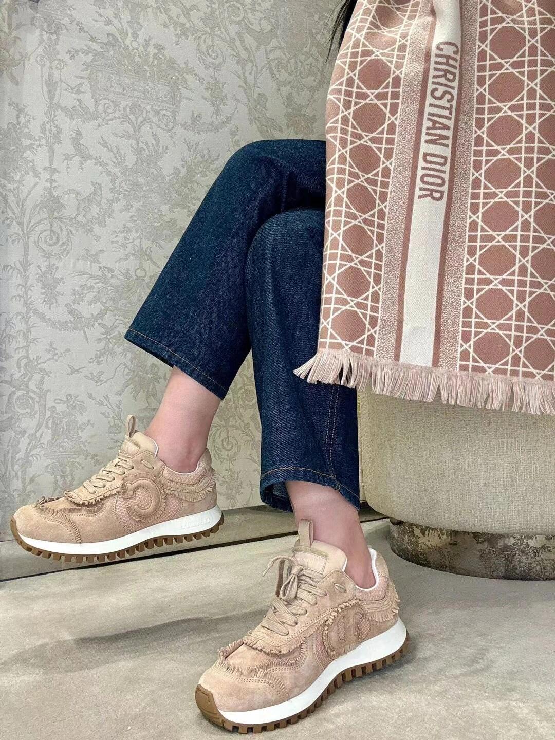 DIOR CD麂皮流蘇運動鞋/休閒鞋/女鞋 35-40