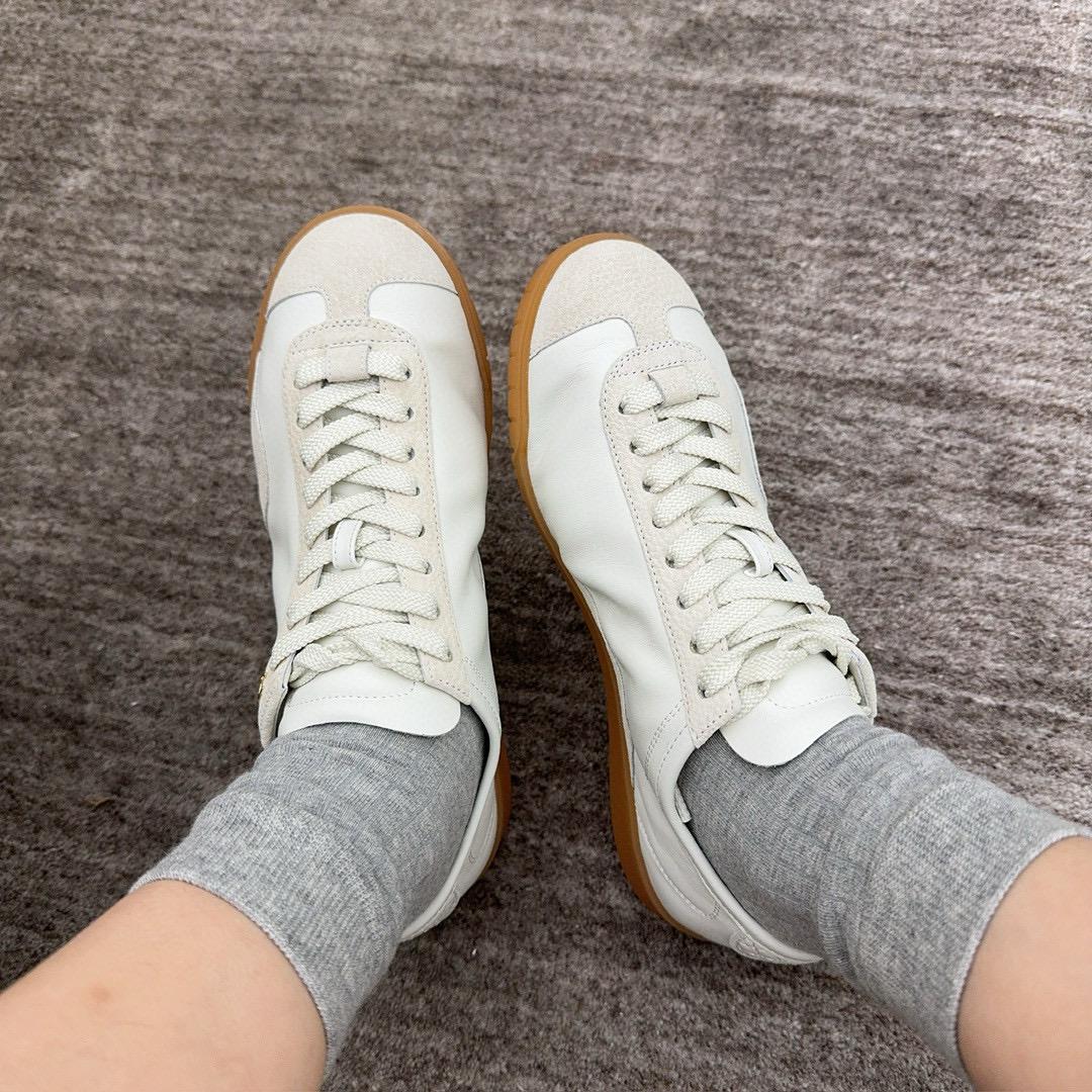 Chanel 24s 低調簡約款 小雙C柔軟德訓鞋 小白鞋35-40