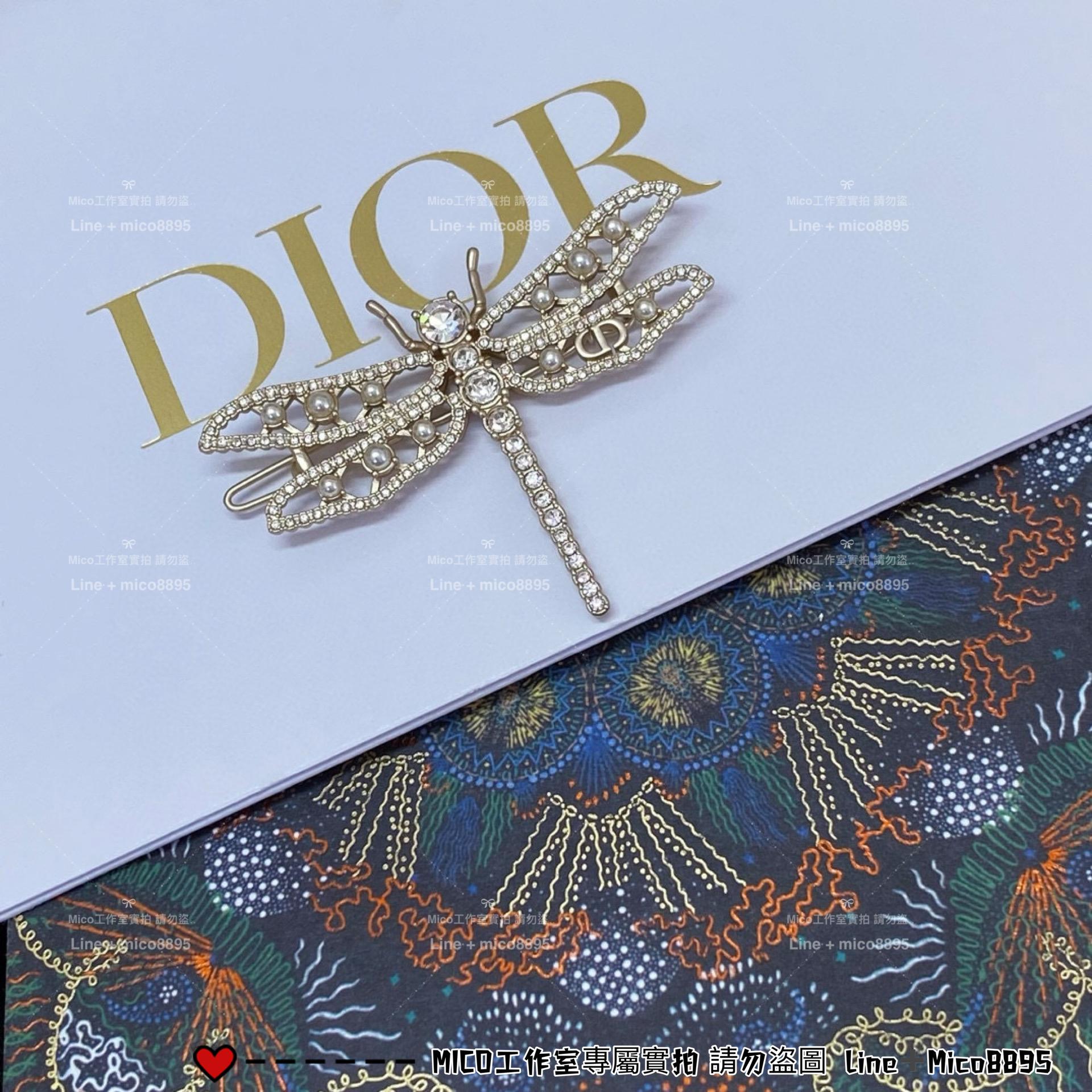 DIOR 春夏款 鏤空蜻蜓髮夾