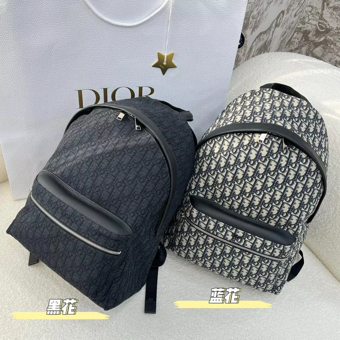 DIOR 經典老花/黑花 RIDER 雙肩包 男女同款 30cm