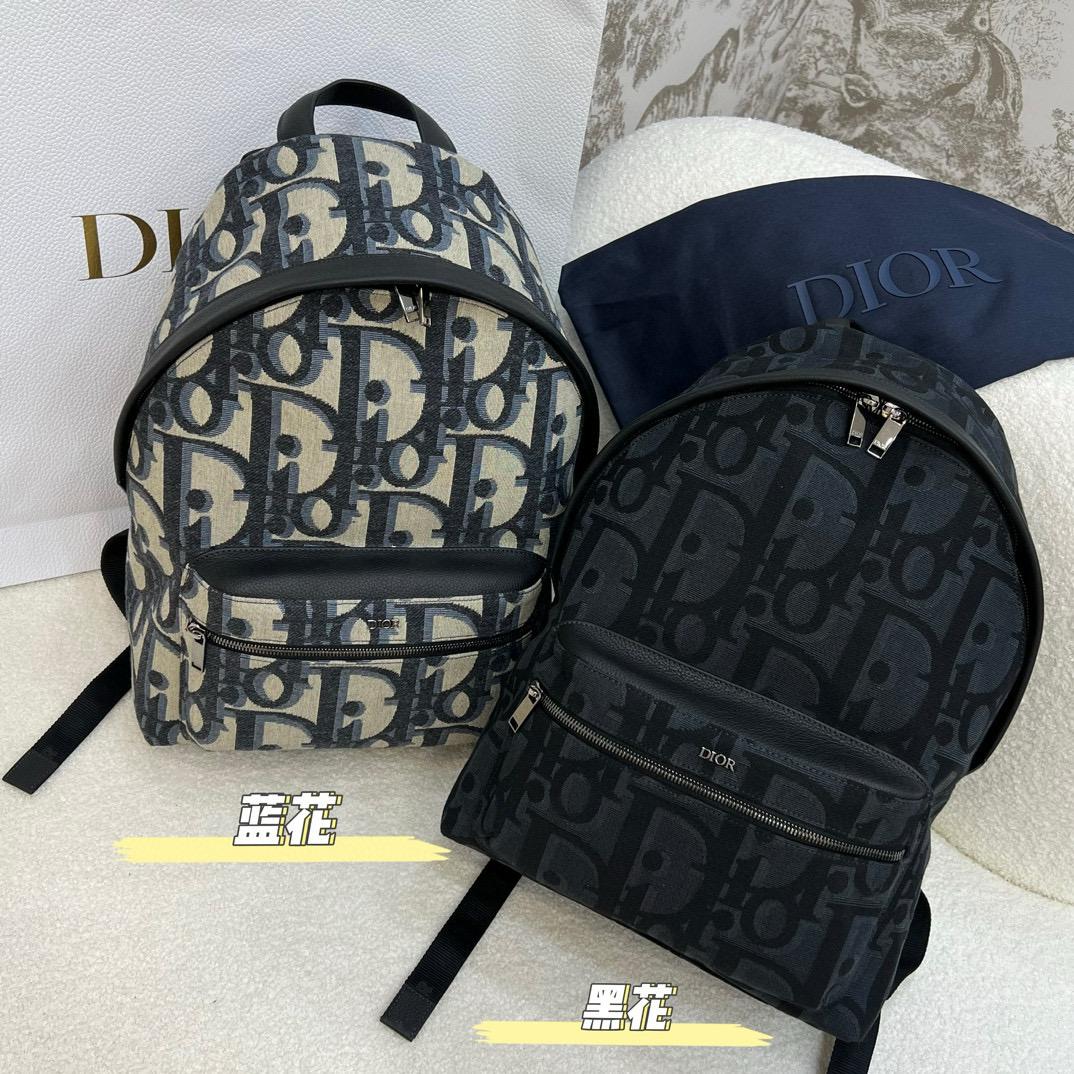 DIOR 大字母款 經典老花/黑花 RIDER 雙肩包 男女同款 30cm