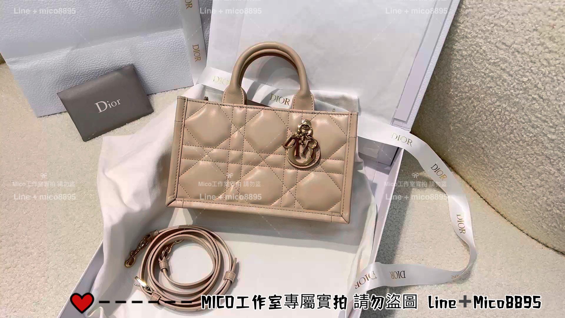 DIOR 全牛皮革/全鋼五金 Book Tote 迷你斜挎包 21cm