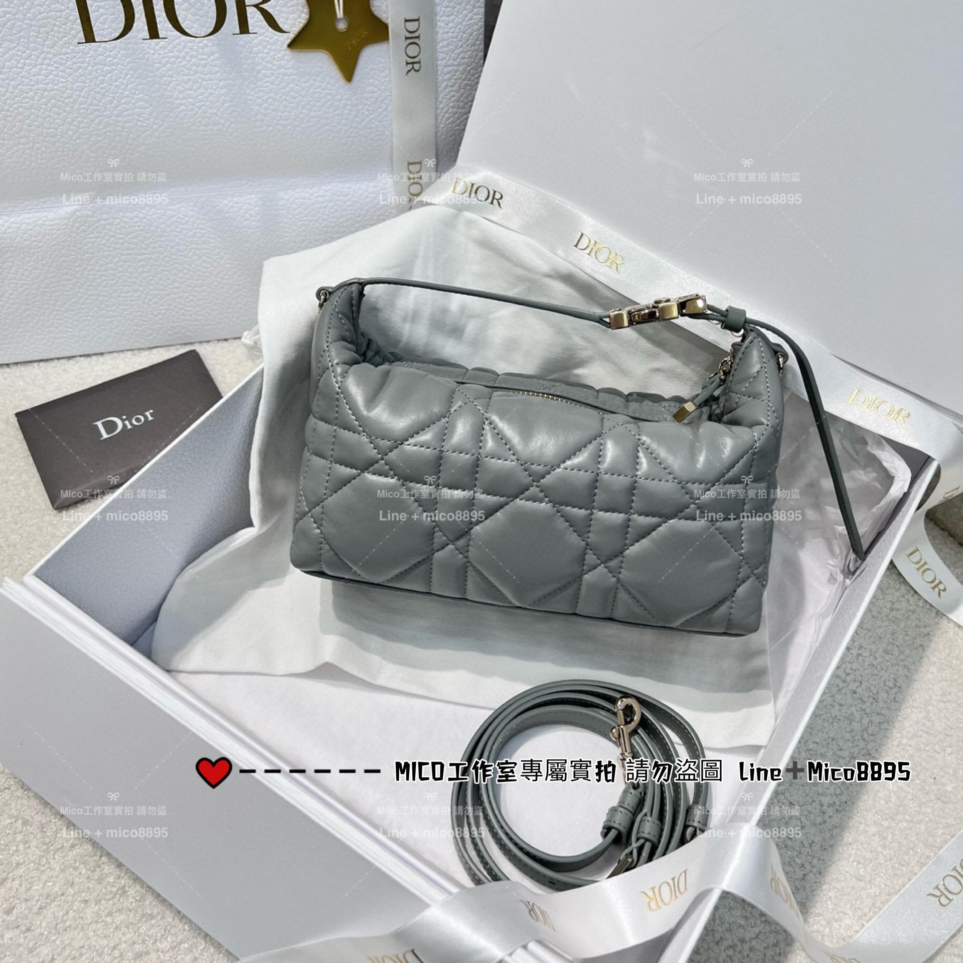 DIOR 牛皮藤格紋 啞光質地 Travel Nomad 飯盒包/手提肩背包 22cm