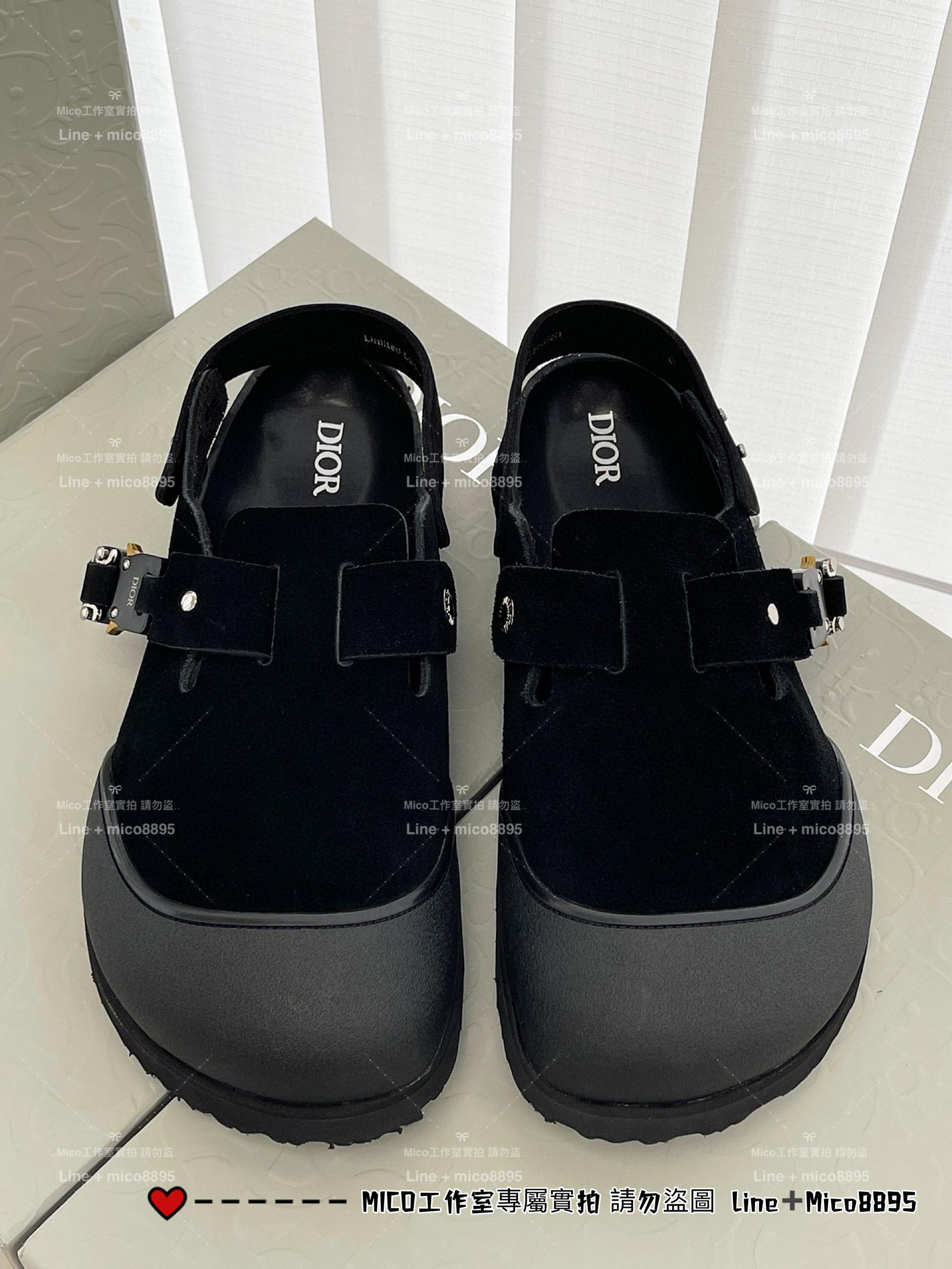 Dior 勃肯聯名款 異材質拼接勃肯拖鞋/涼鞋 男女同款 35-46