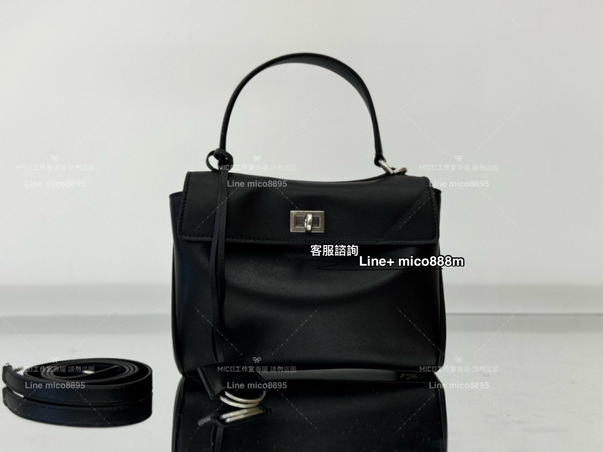 Balenciaga 巴黎世家 簡約百搭款 黑色/銀釦/真皮 RODEO Bag