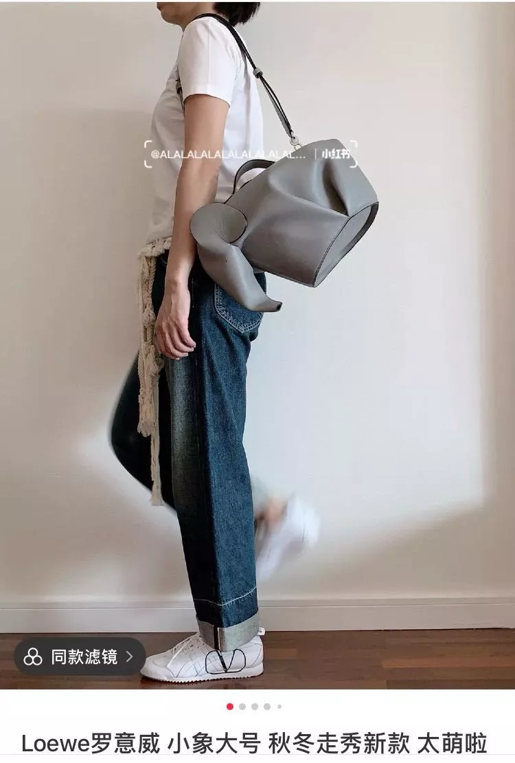 Loewe 大款Large Elephant bag 灰色 35cm