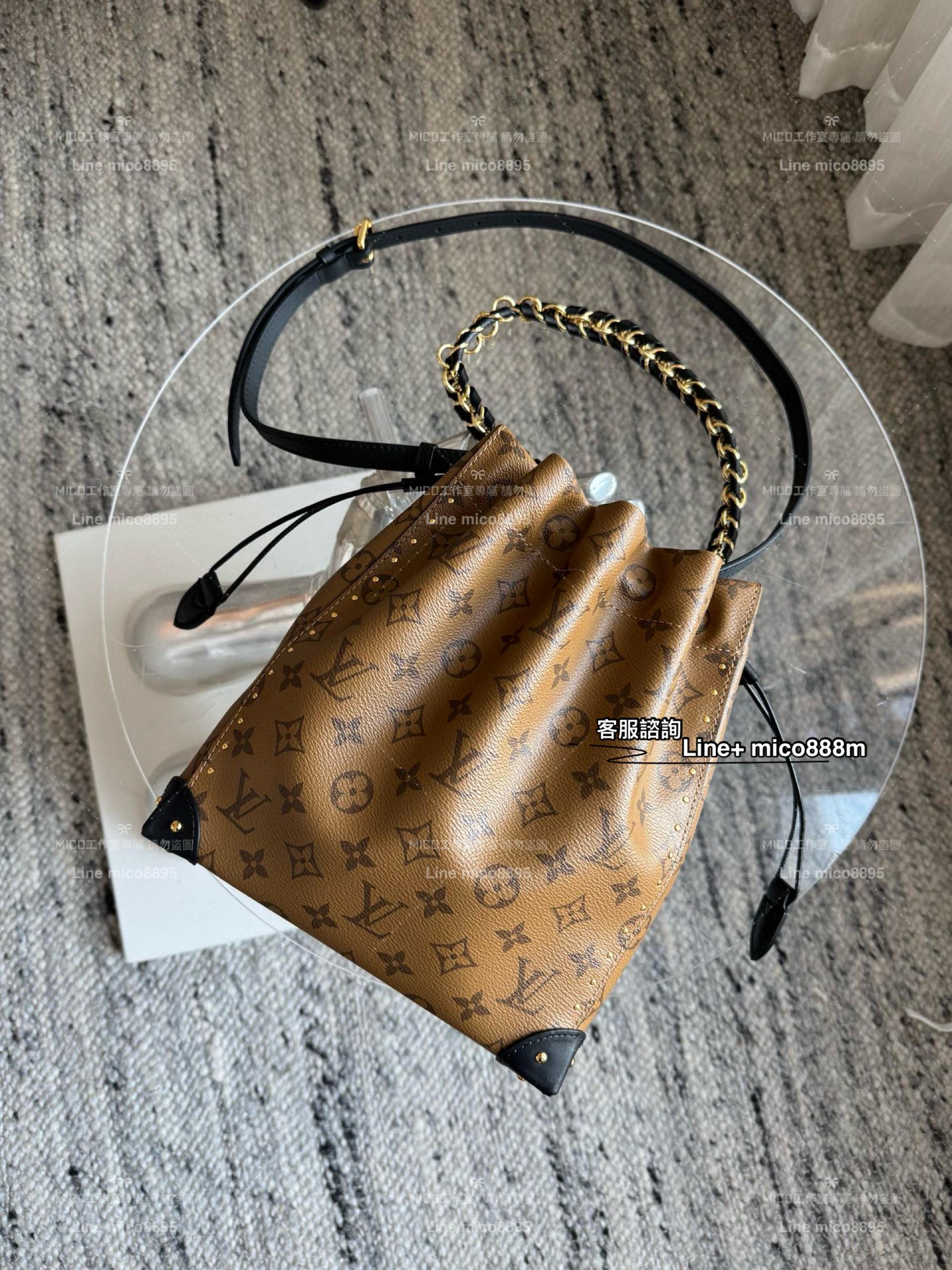 LV Noé Trunk PM Monogram Reverse 帆布 卯釘水桶包 - M13324