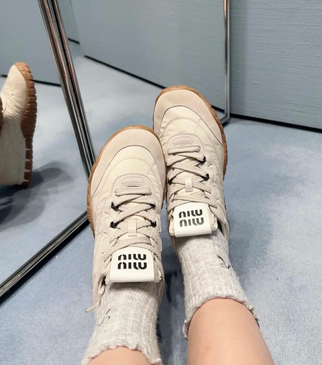 MiuMiu | 25ss新品 Tyre系列休閒鞋 小白鞋 35-40