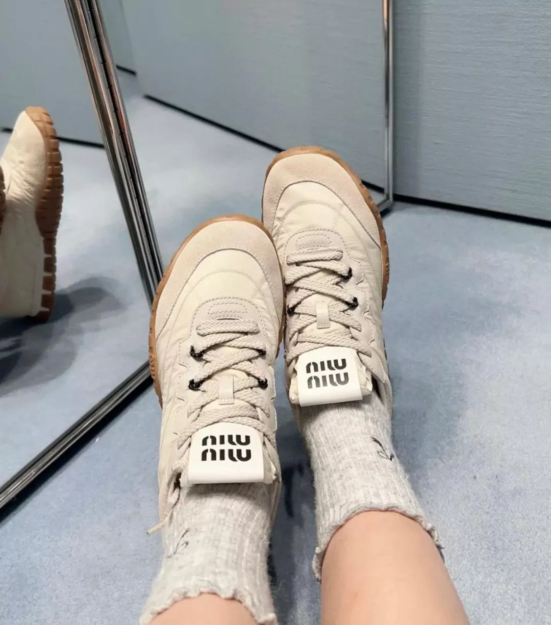 MiuMiu | 25ss新品 Tyre系列休閒鞋 小白鞋 35-40