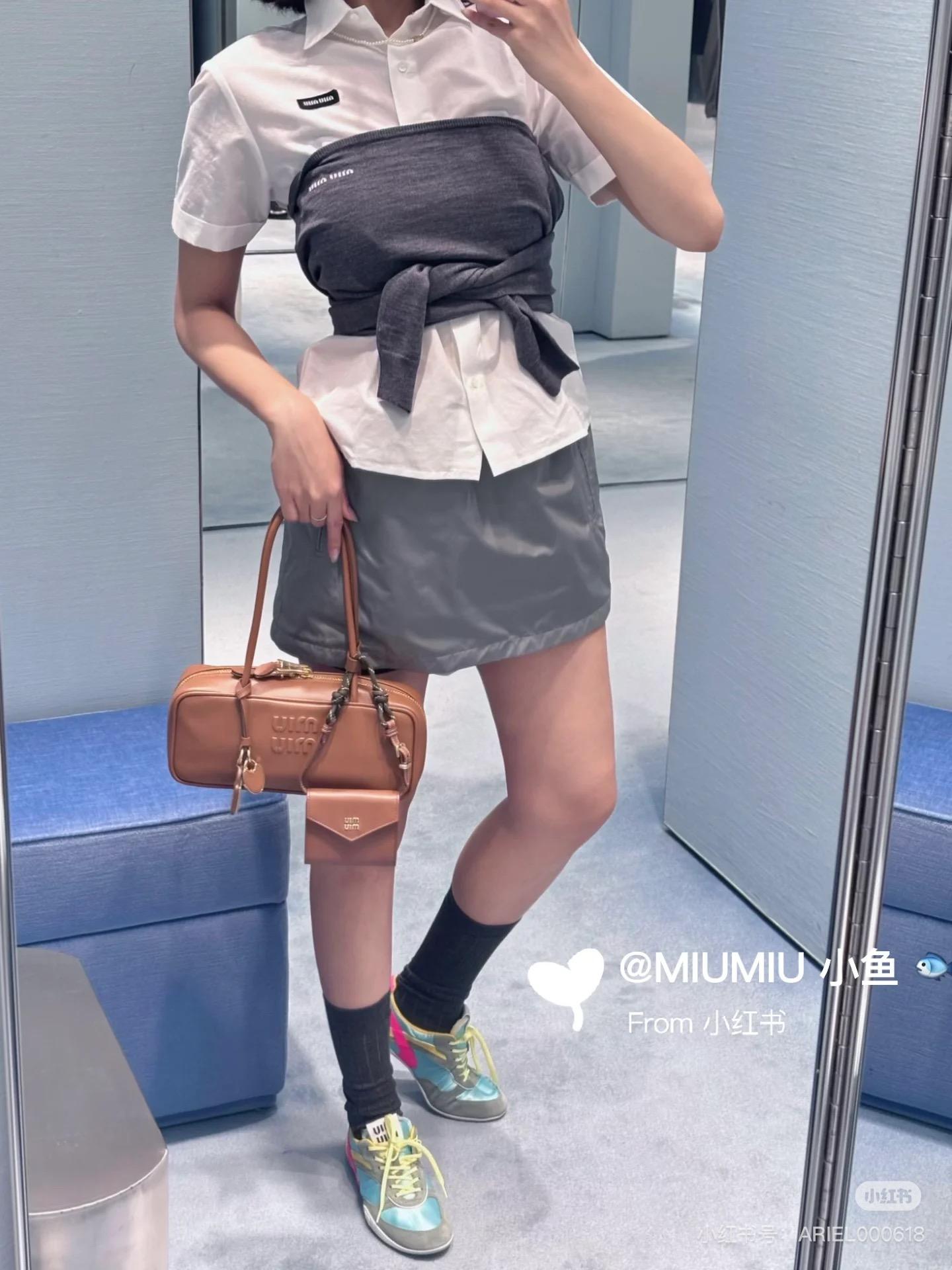 Miu Miu丨25SS Gymnasium織物面料與絨面牛皮革復古拼色運動鞋三色 35-41