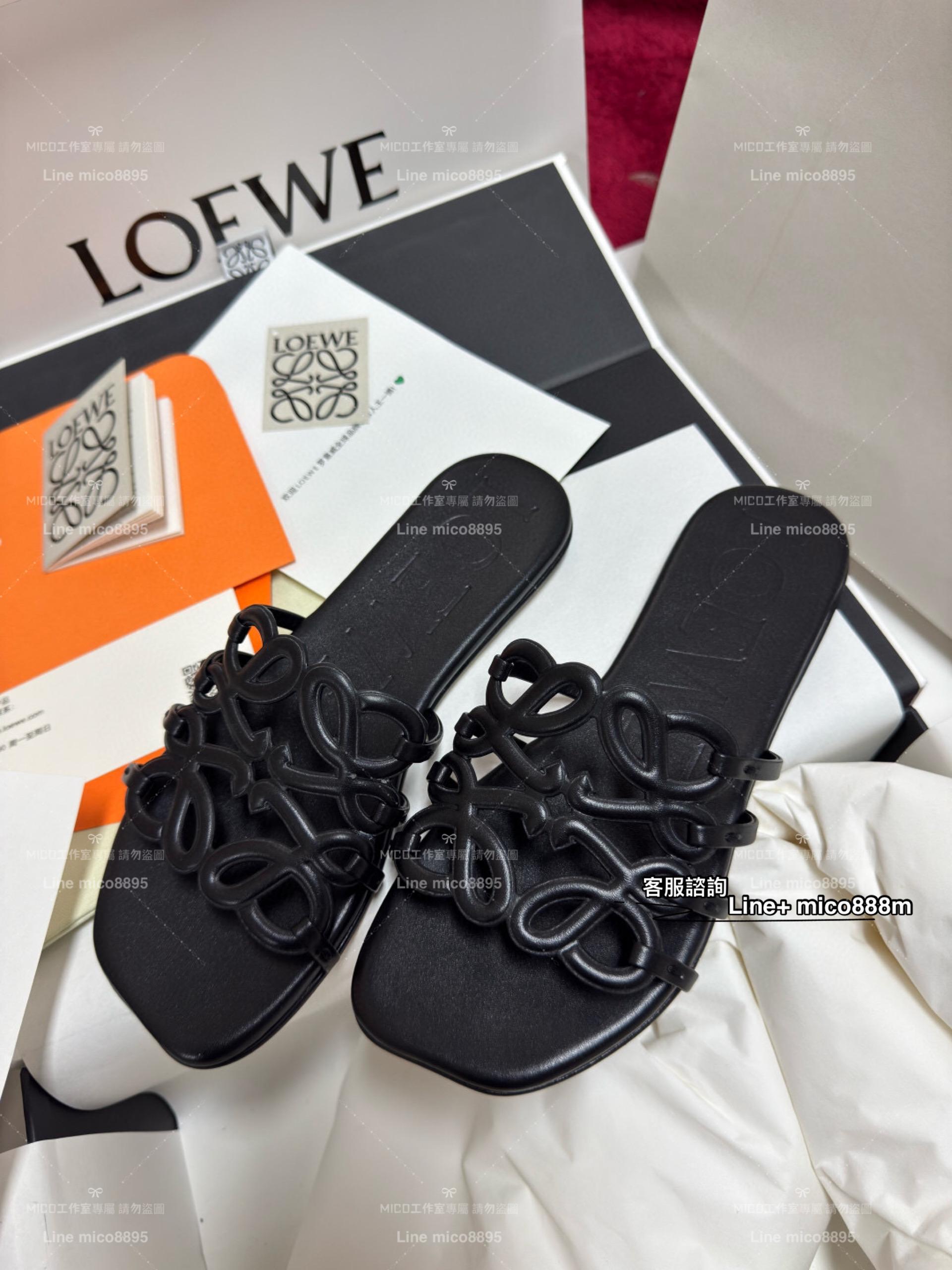 loewe 羅意威 25ss夏日限定手工定制鏤空拖鞋 35-41 三個色