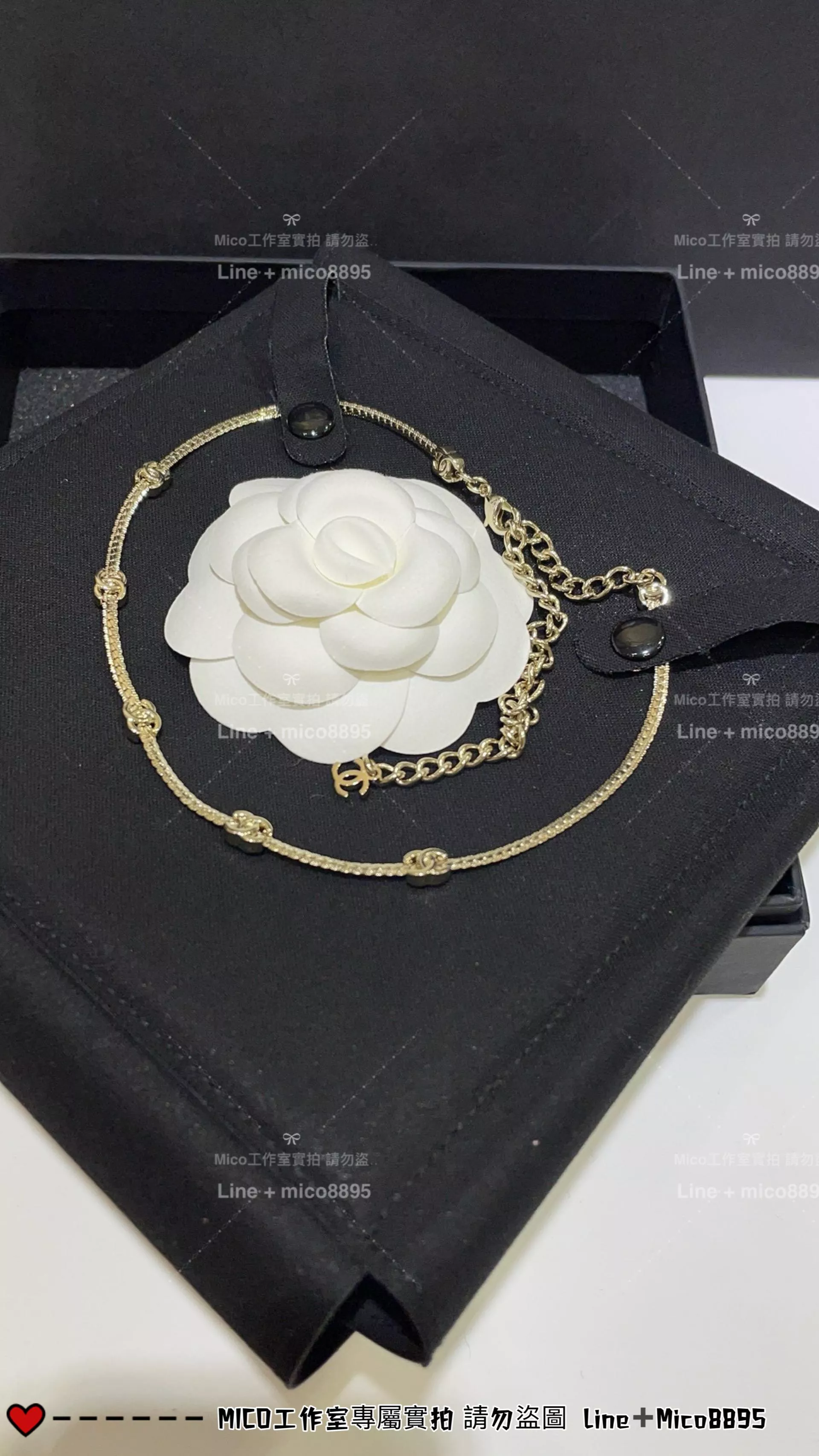 CHANEL | 24B 五花雙C銀色、淡金色蛇骨鏈/項鍊choker