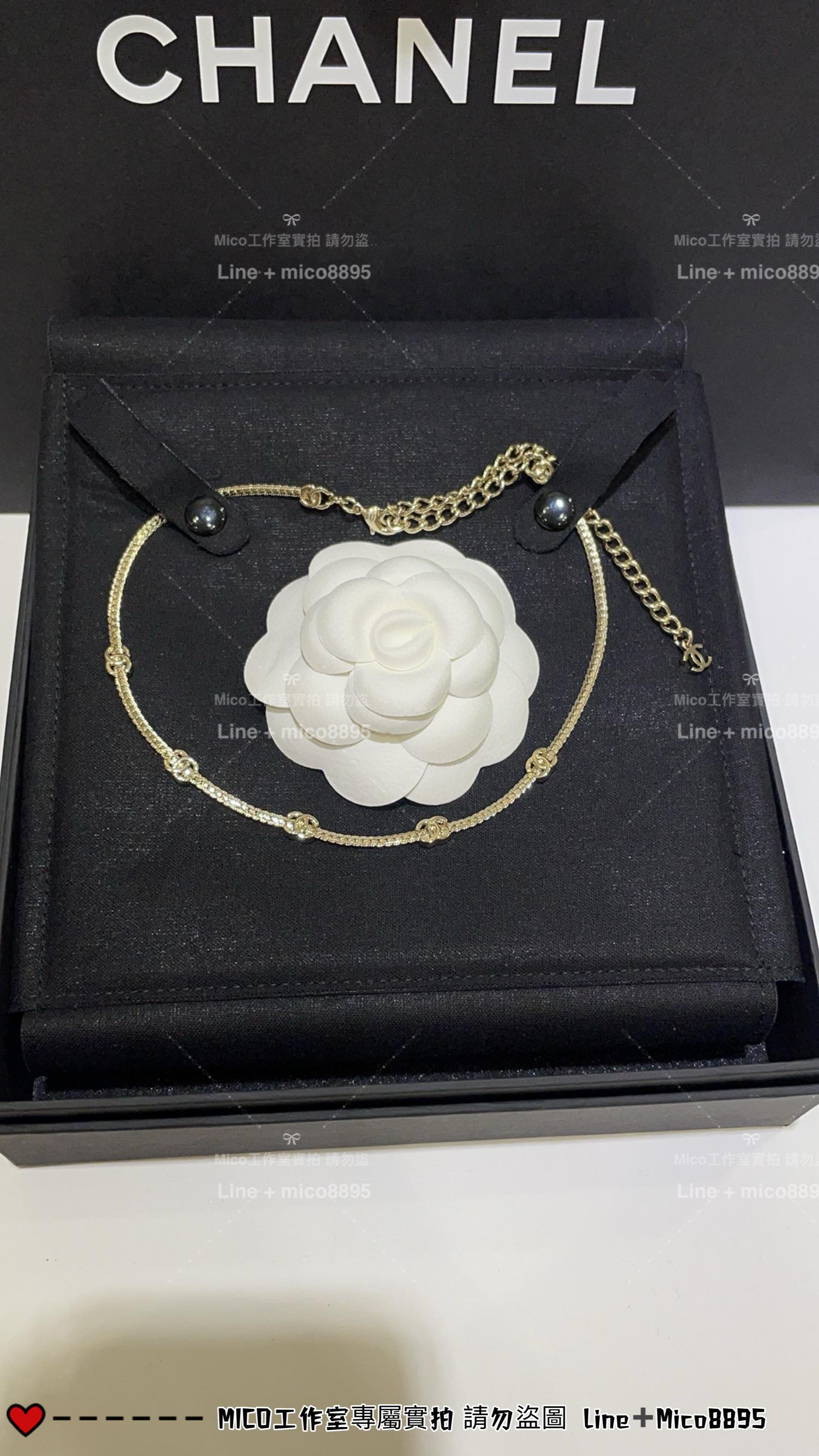 CHANEL | 24B 五花雙C銀色、淡金色蛇骨鏈/項鍊choker