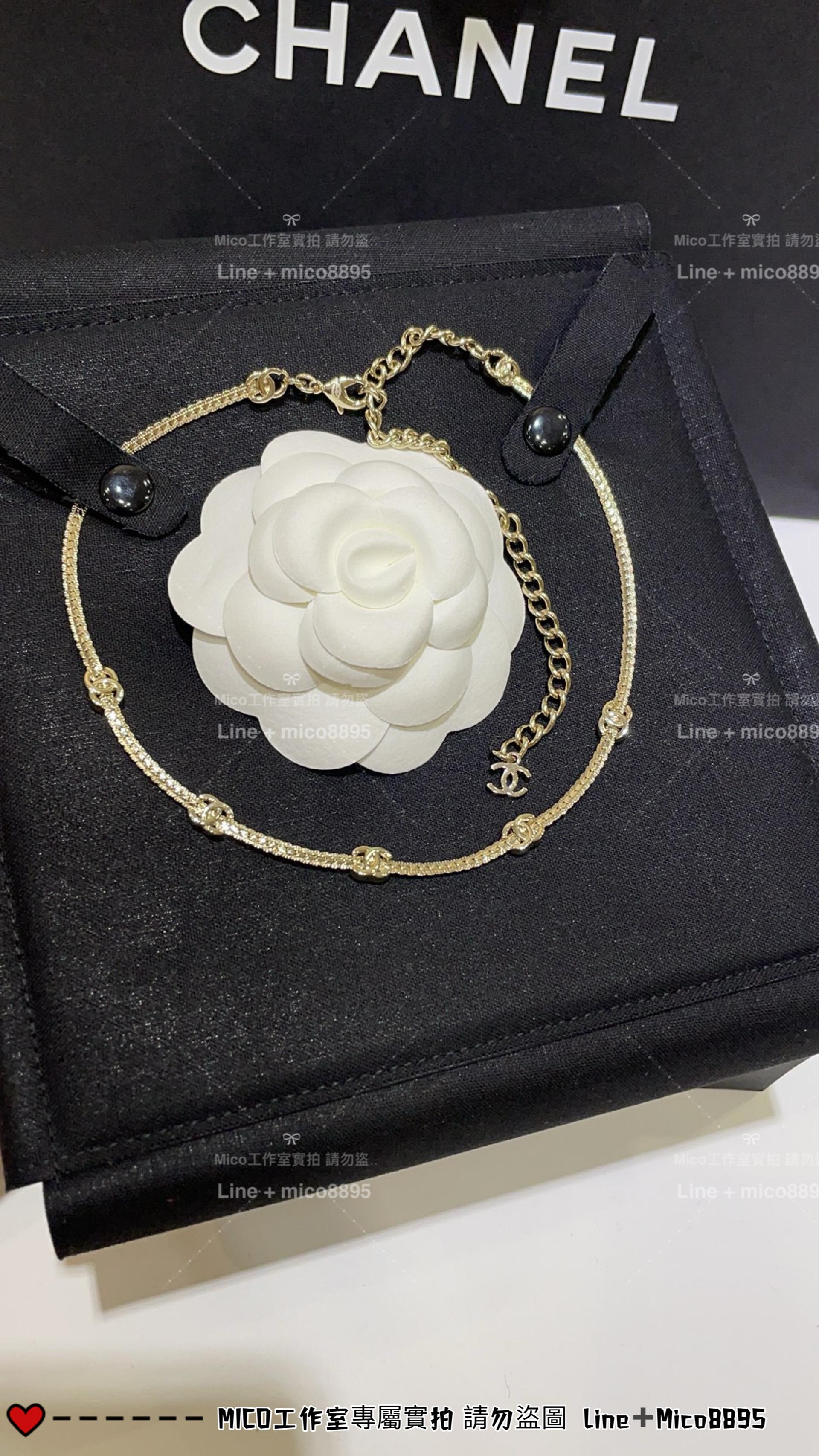 CHANEL | 24B 五花雙C銀色、淡金色蛇骨鏈/項鍊choker