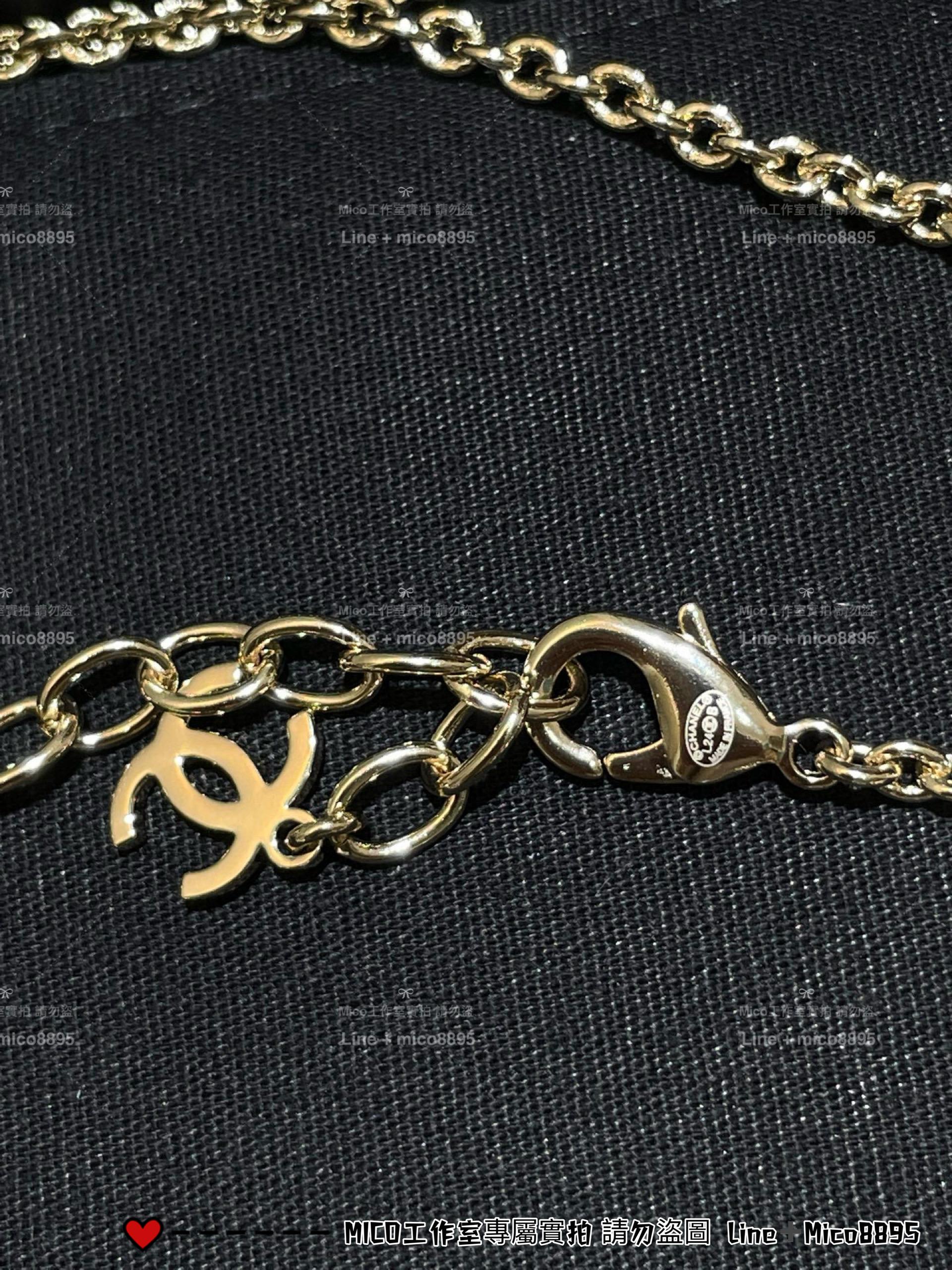 CHANEL | 淡金五金 經典山茶花流蘇項鏈 高雅氣質