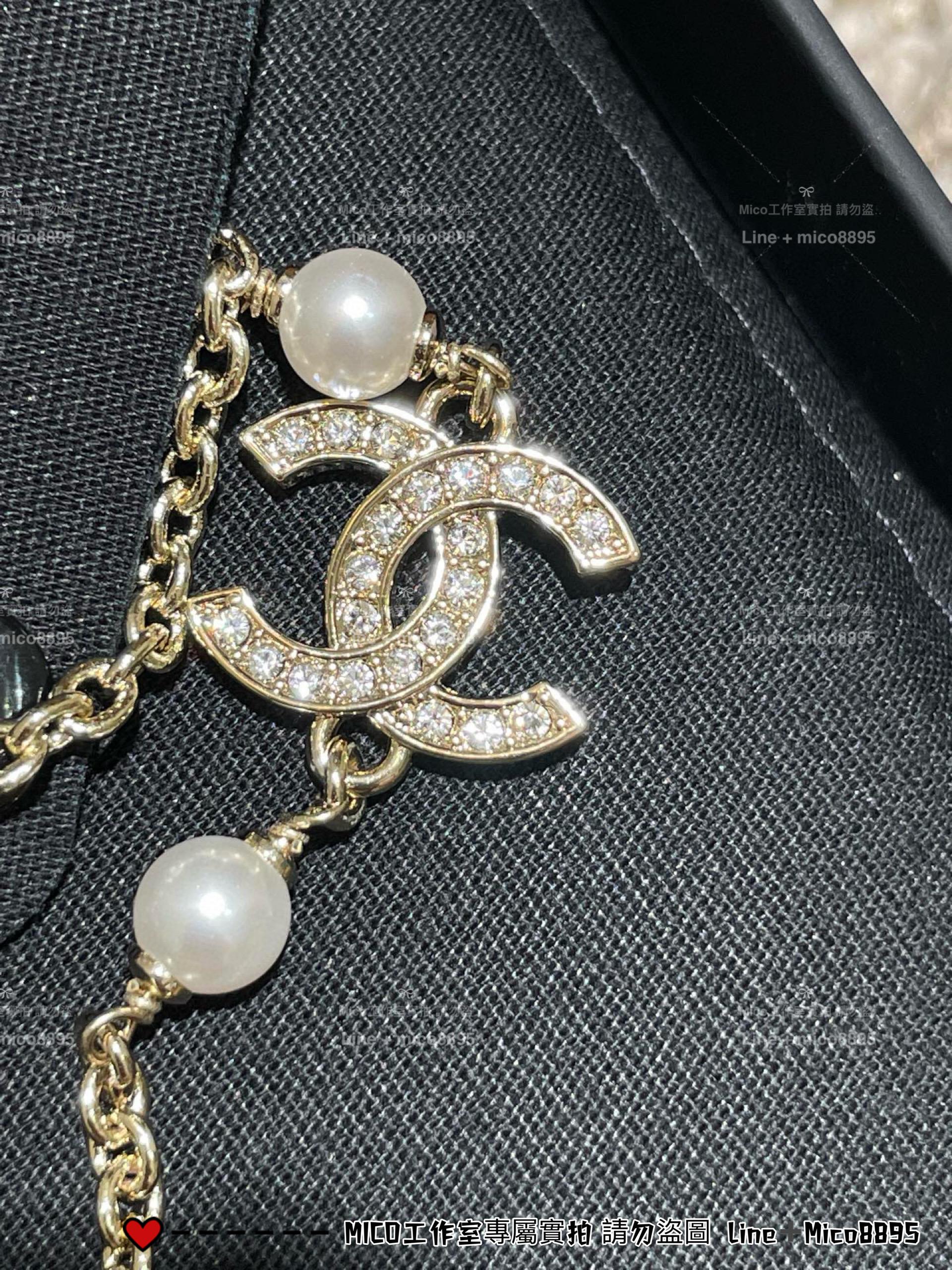 CHANEL | 淡金五金 經典山茶花流蘇項鏈 高雅氣質