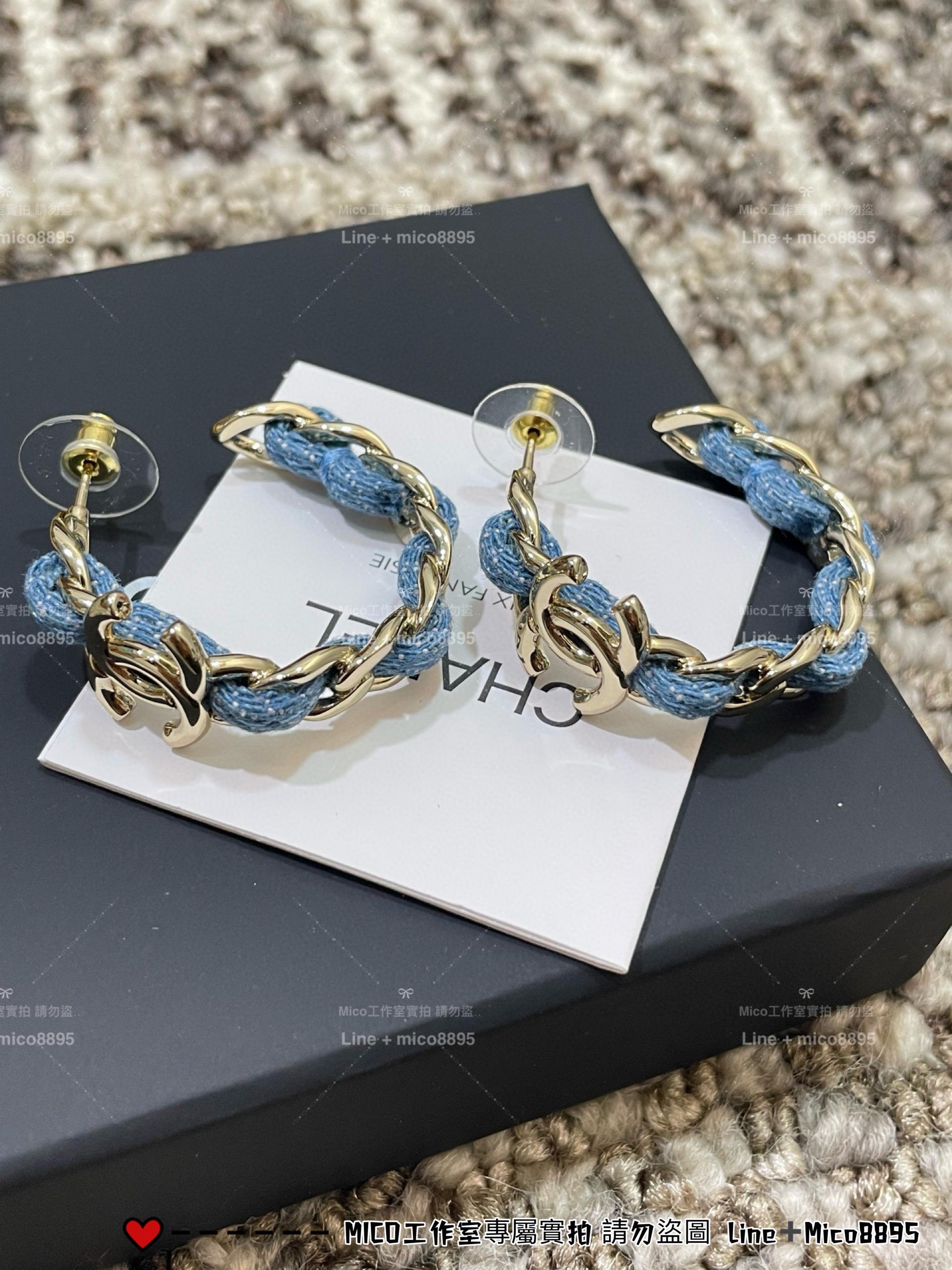 CHANEL | 牛仔單品 圈穿耳環 大耳環 夏日必備單品