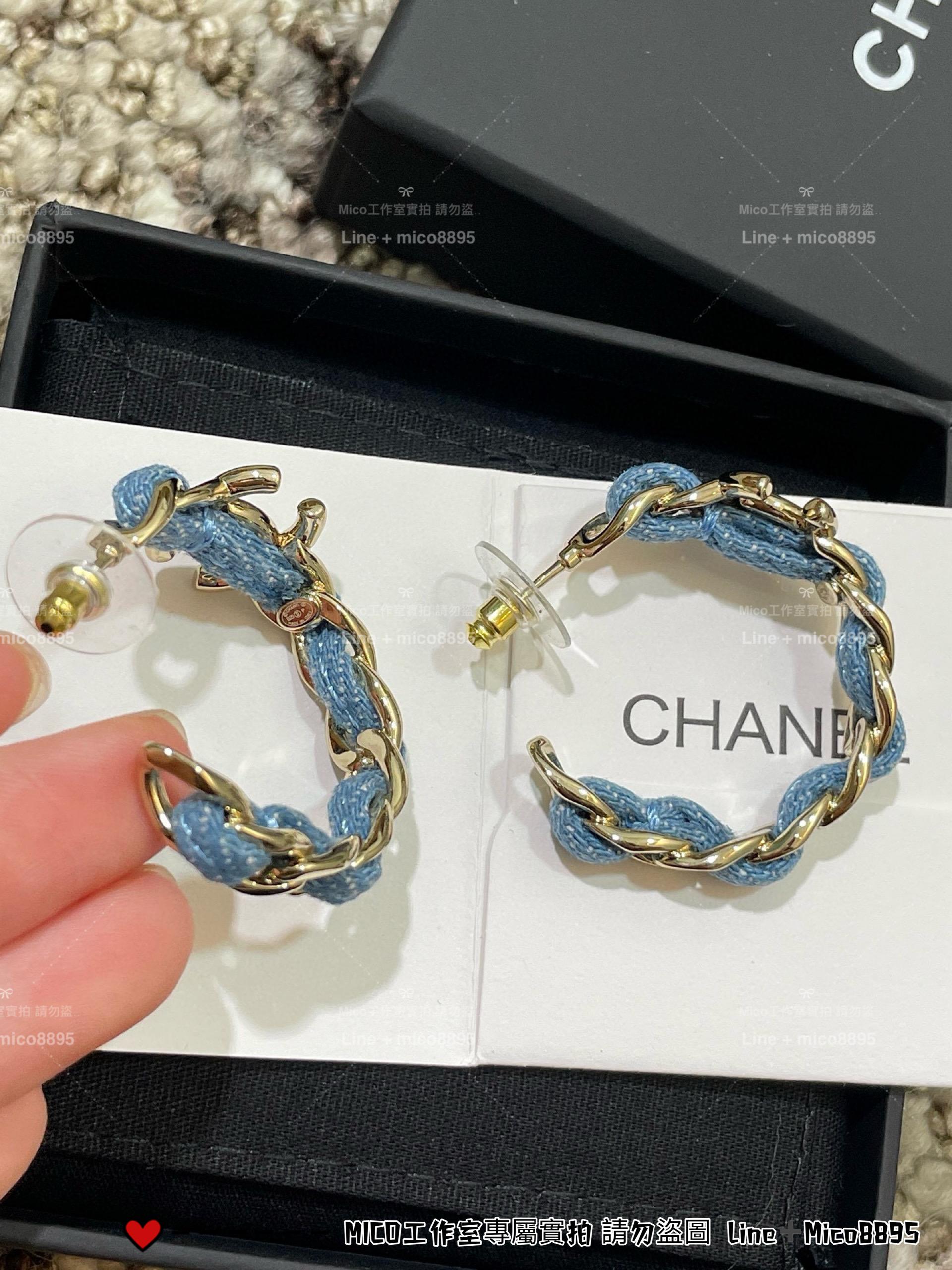 CHANEL | 牛仔單品 圈穿耳環 大耳環 夏日必備單品