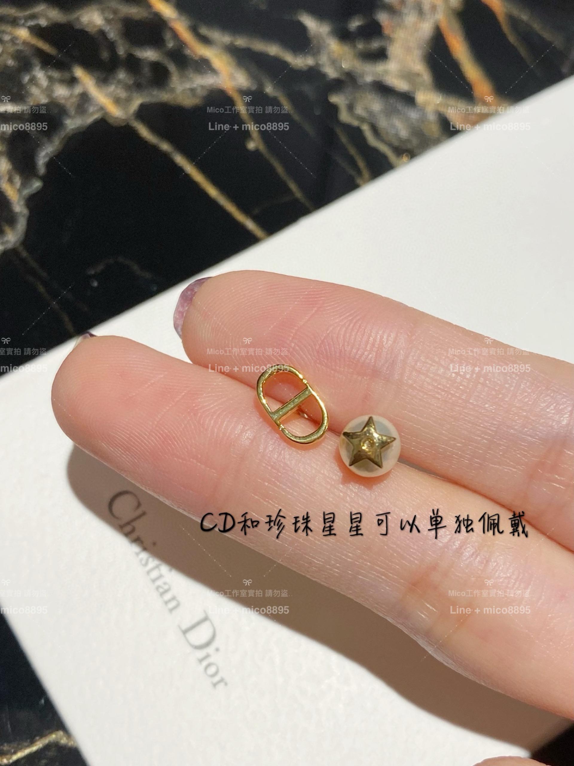 DIOR 經典款 魅影水晶扇形耳環/耳釘