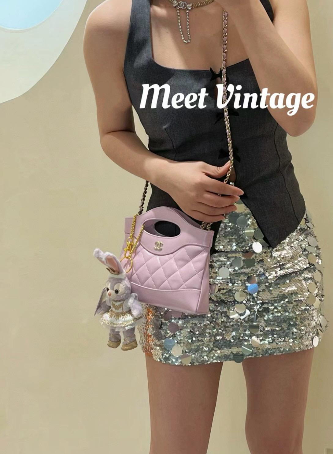 CHANEL | 小香 25P春夏款 淡紫色鏈條包 Nano 31Bag 20cm