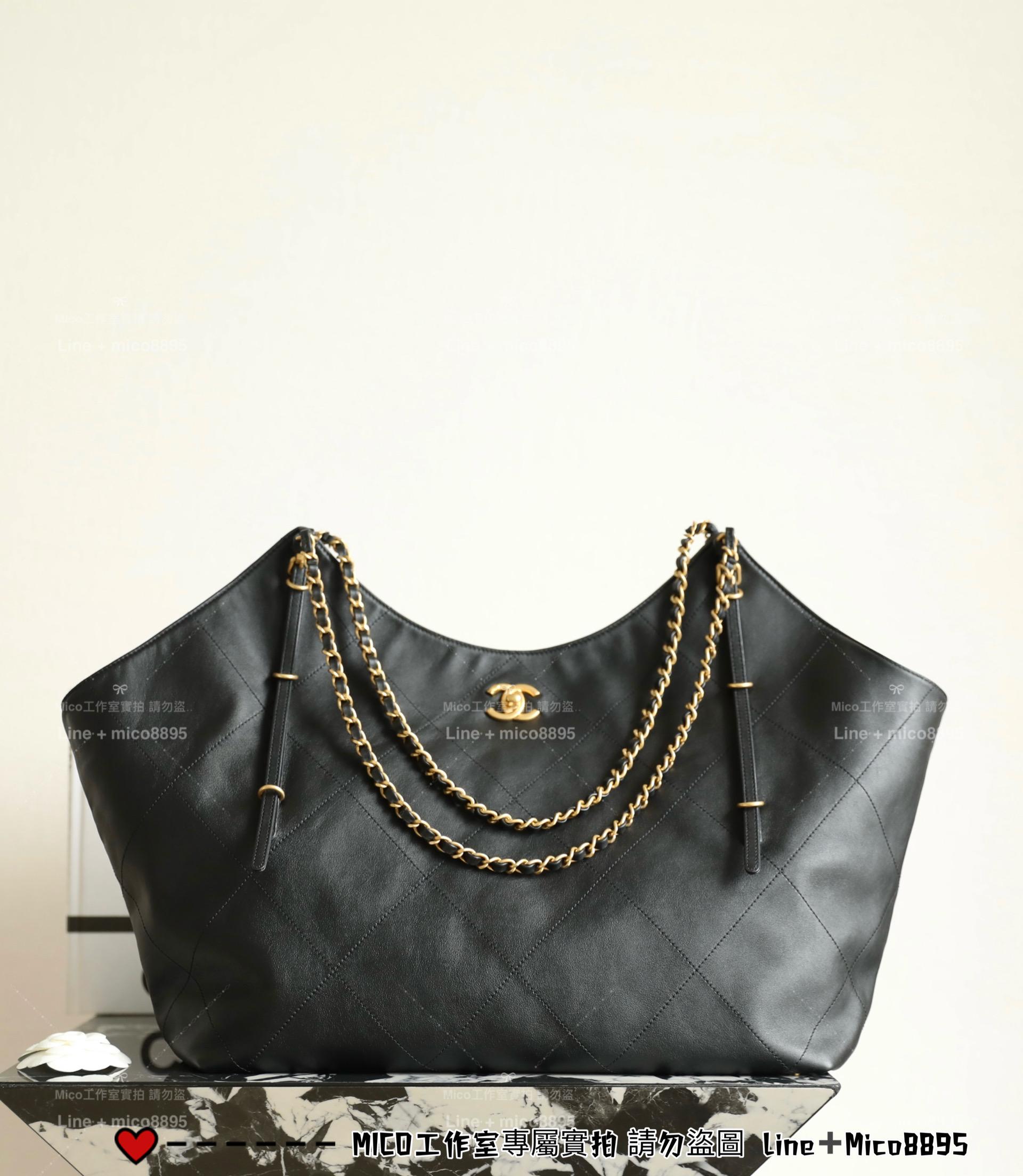 CHANEL | 小香 25S GD同款Maxi購物包大號♥黑色 尺寸：𝟥𝟨*𝟧𝟫*𝟣𝟥 𝖼𝗆