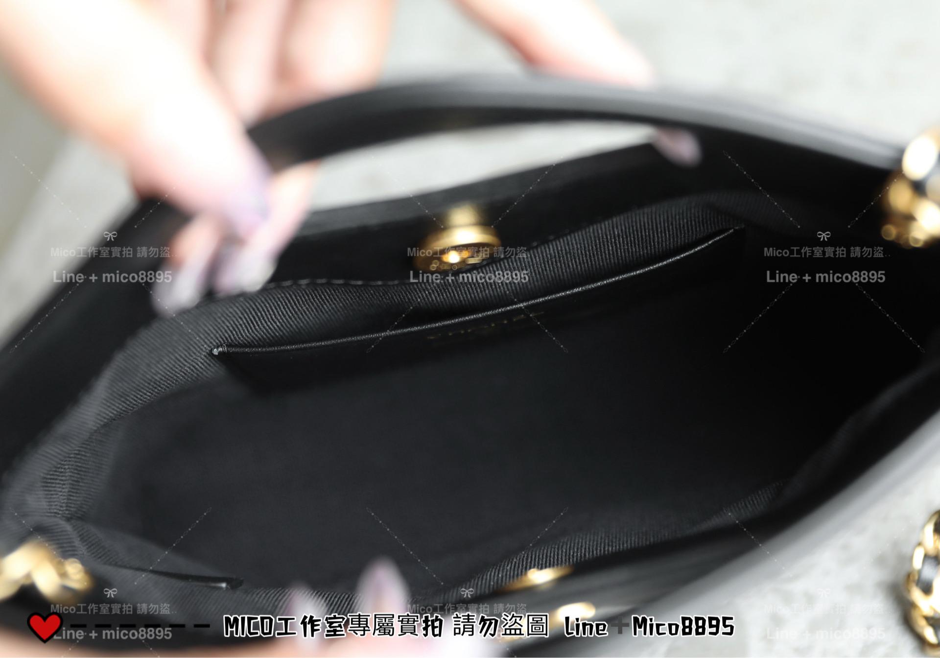 CHANEL | 小香 25P春夏款 Nano 31Bag 麂皮黑色拼接小羊皮 20cm