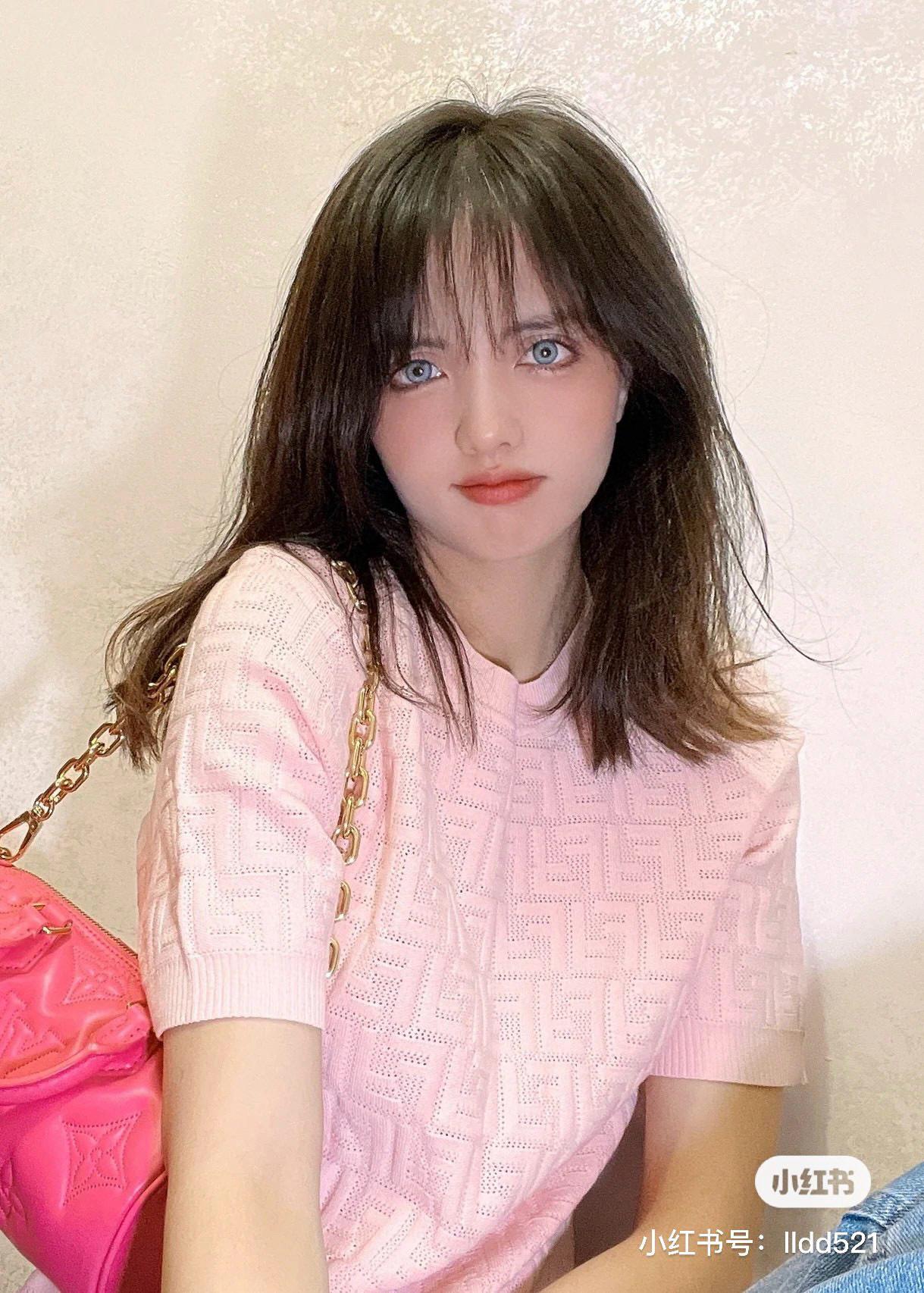 Fendi 基礎款 粉色 經典FF鏤空Logo字母提花短袖針織衫