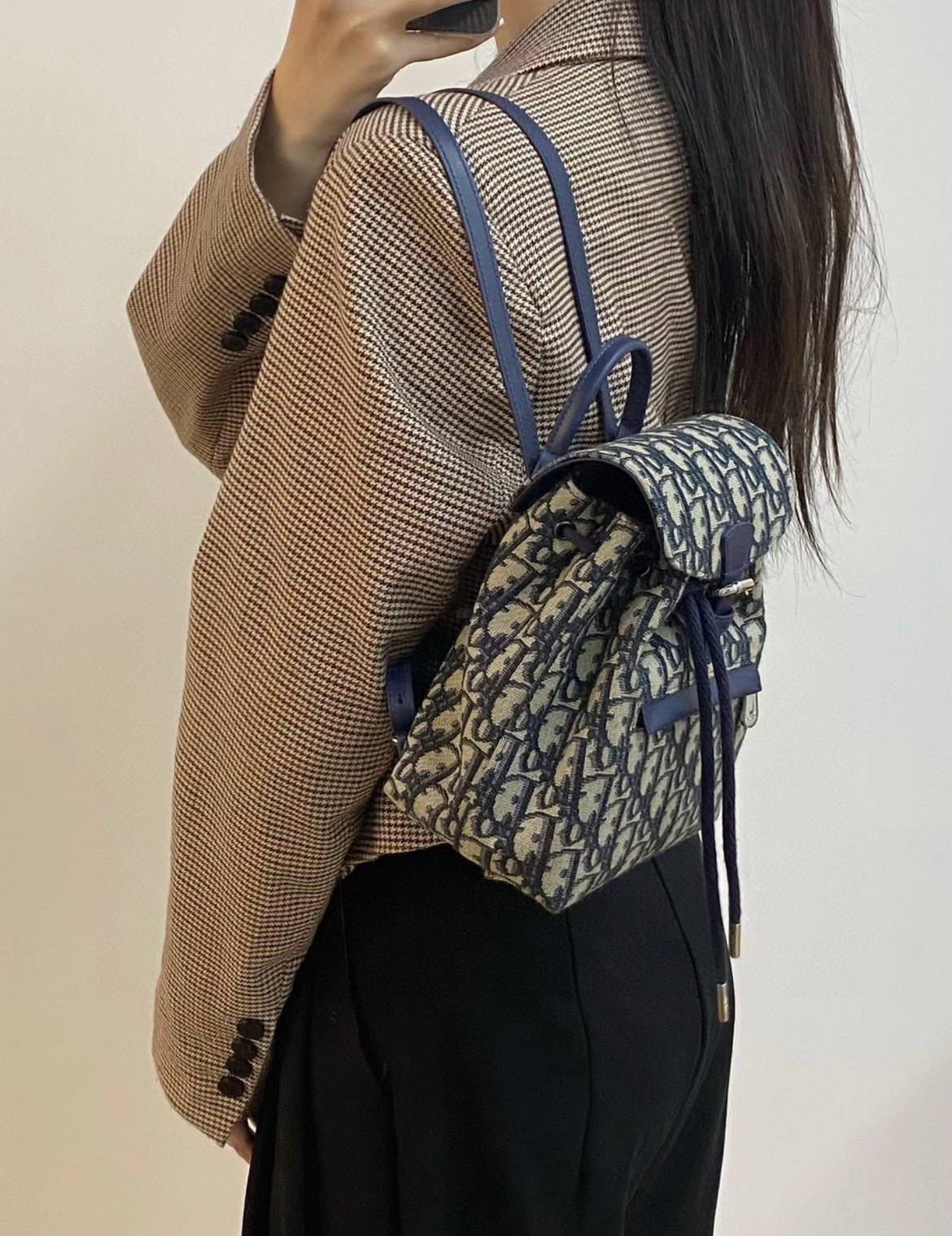 DIOR Baby Dior老花雙肩包/後背包/小書包 18cm