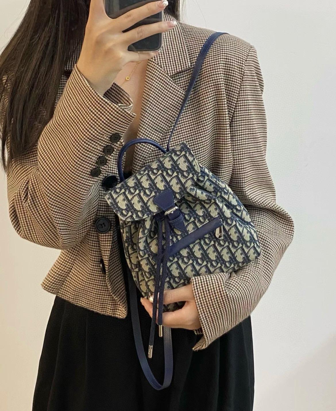 DIOR Baby Dior老花雙肩包/後背包/小書包 18cm
